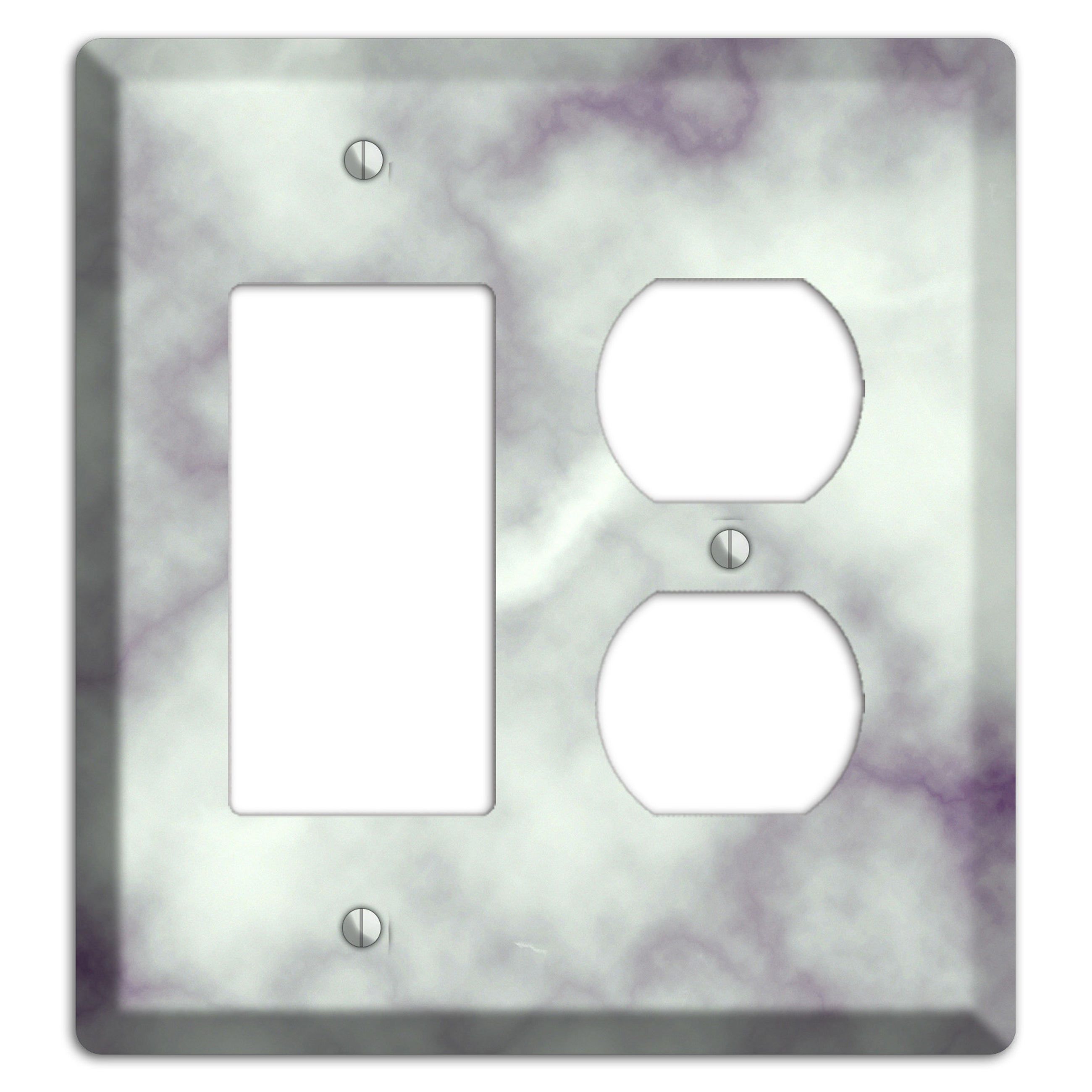 Gray Nurse Marble Rocker / Duplex Wallplate