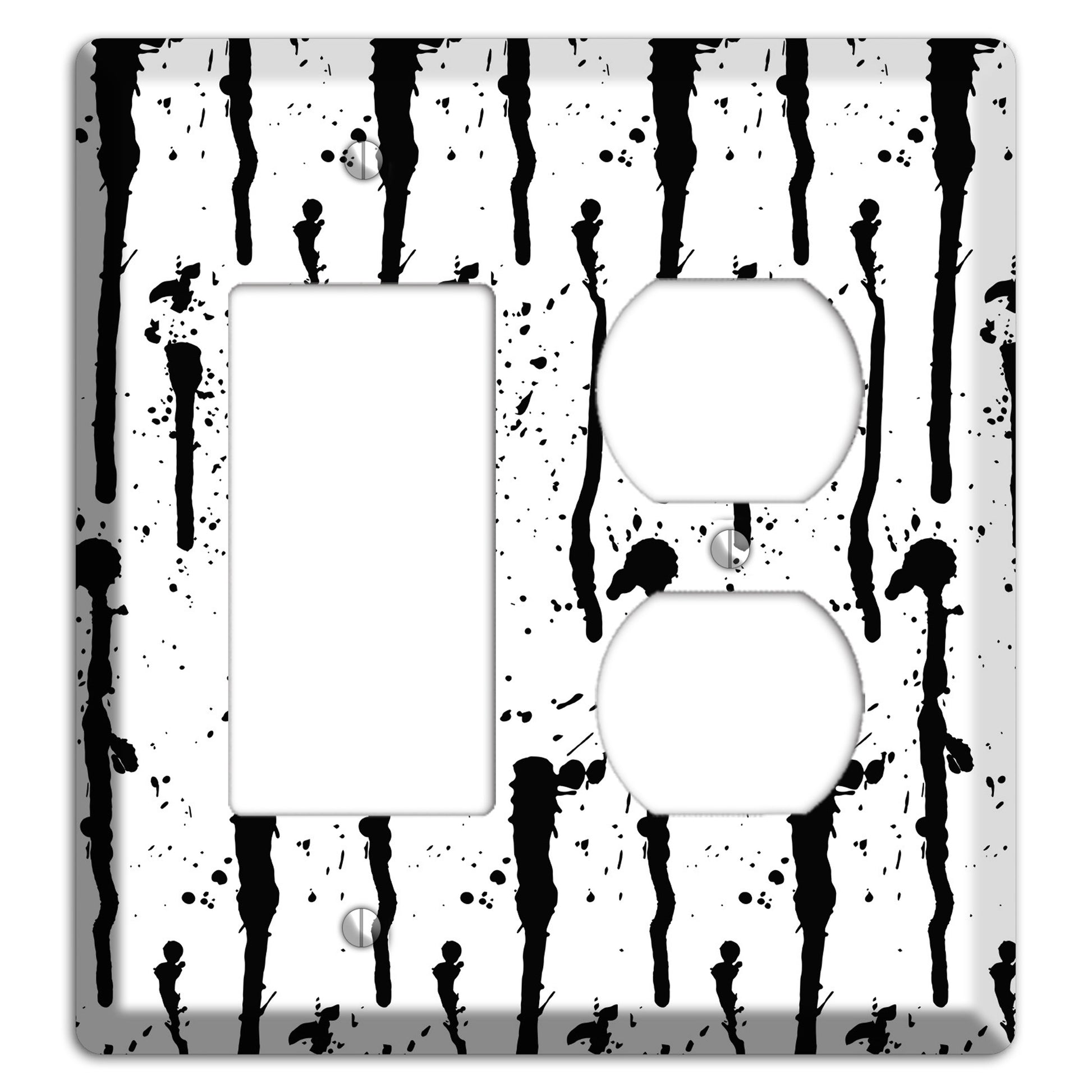 Ink Drips 9 Rocker / Duplex Wallplate