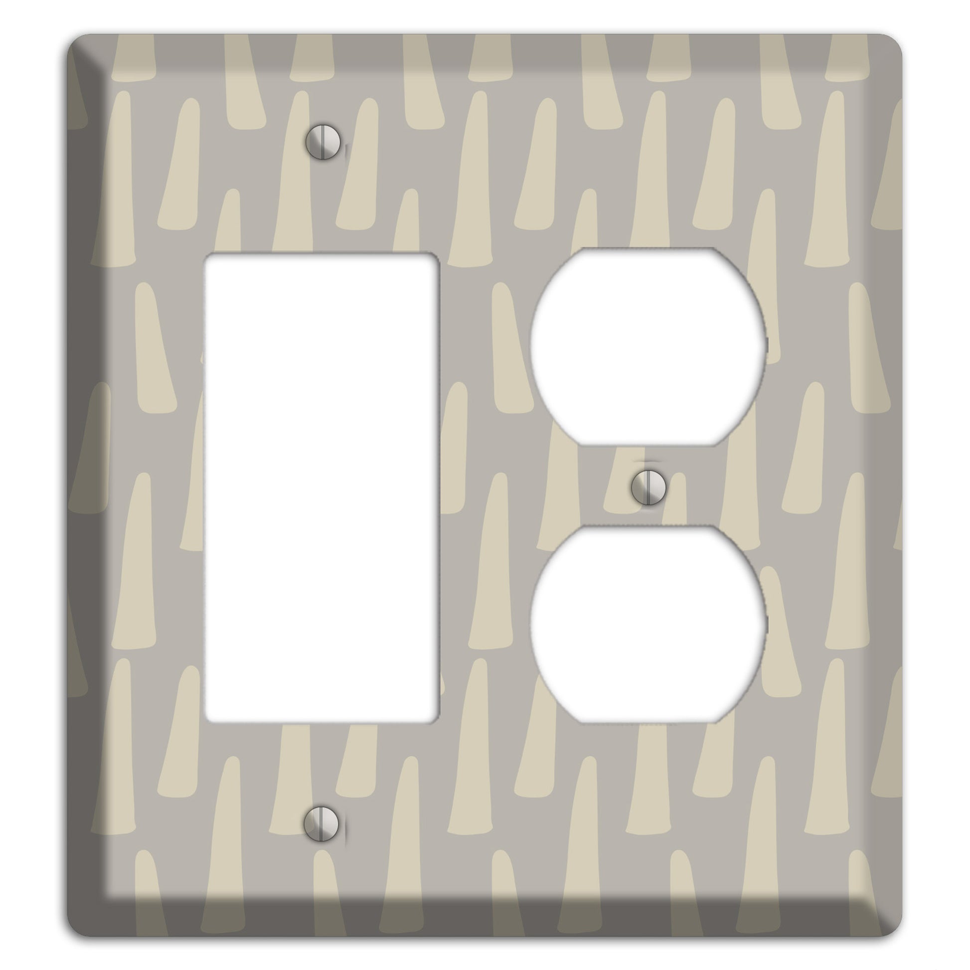 Simple Scandanavian Style HH Rocker / Duplex Wallplate