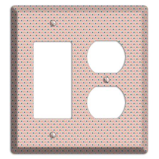 Multi Dusty Pink Tiny Dots Rocker / Duplex Wallplate