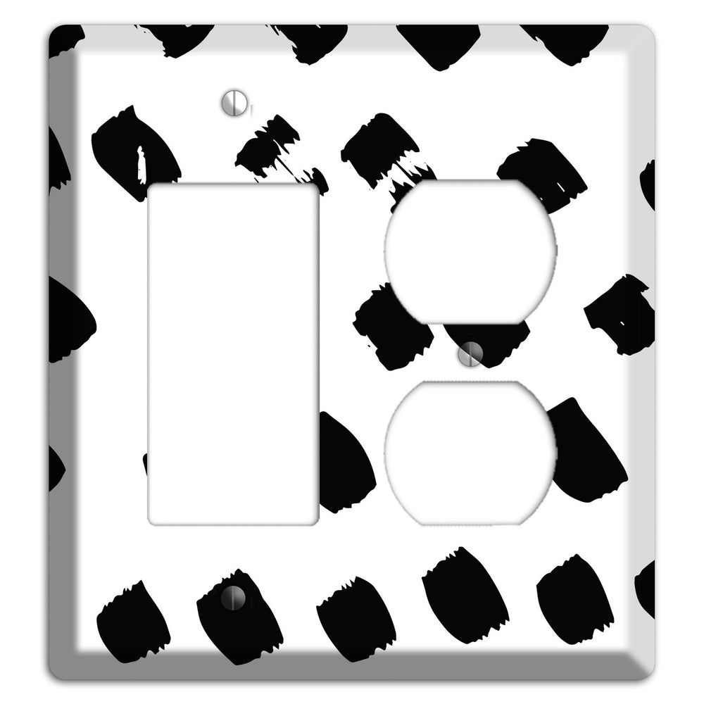 Ink Brushstrokes 4 Rocker / Duplex Wallplate