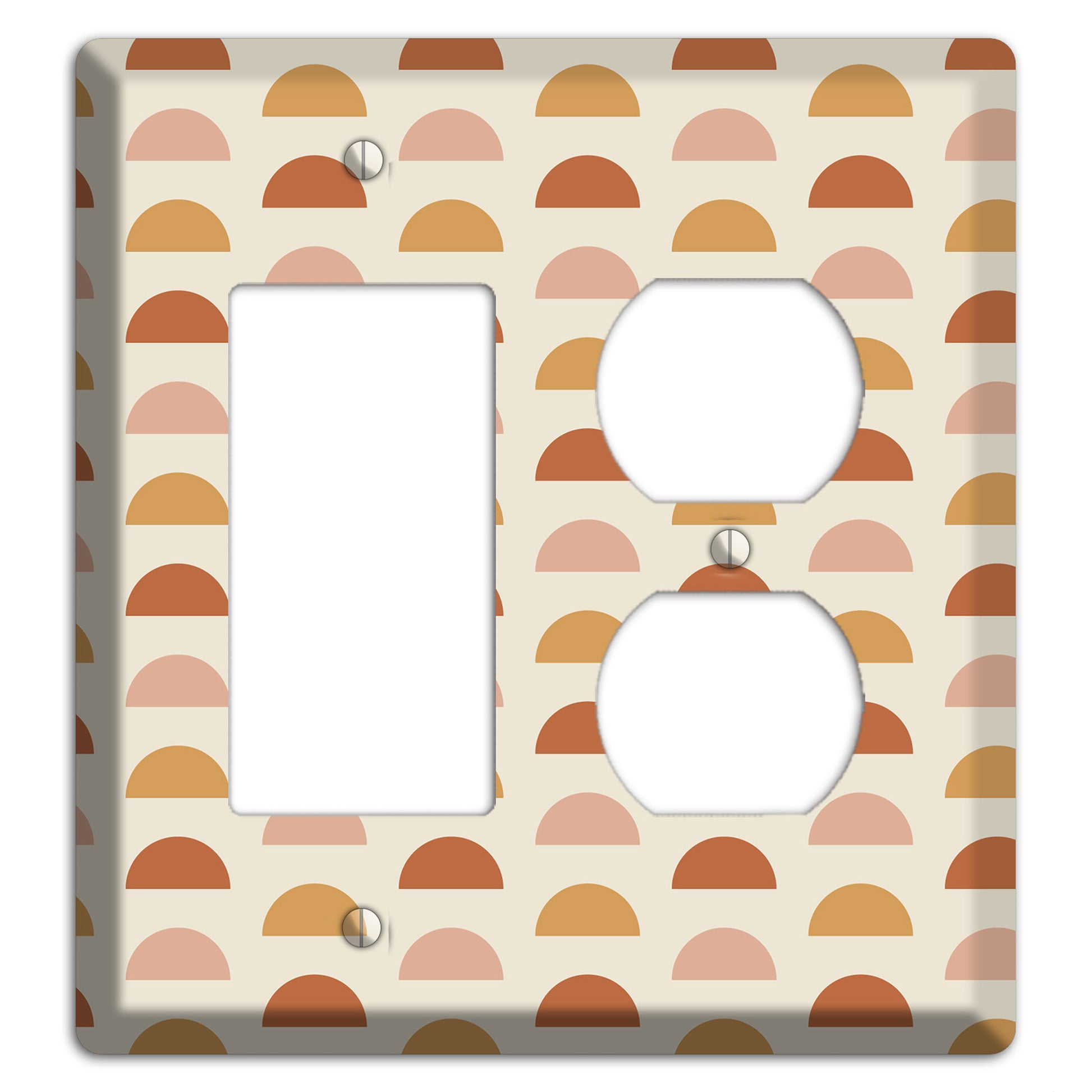 Peachy Half Moons Rocker / Duplex Wallplate