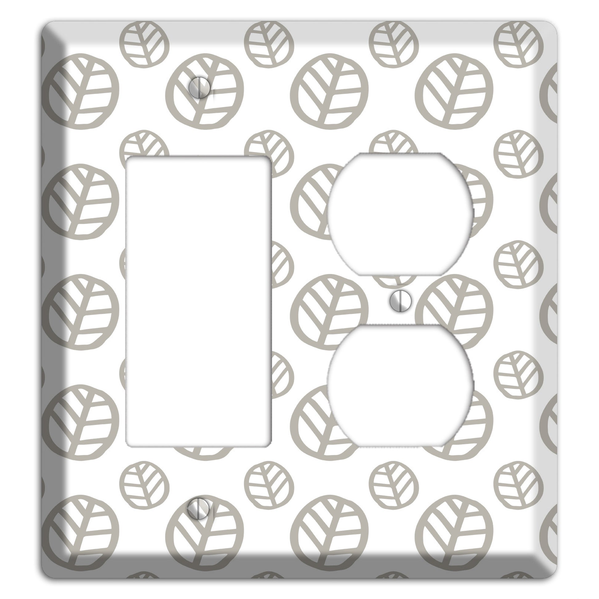 Simple Scandanavian Style JJ Rocker / Duplex Wallplate