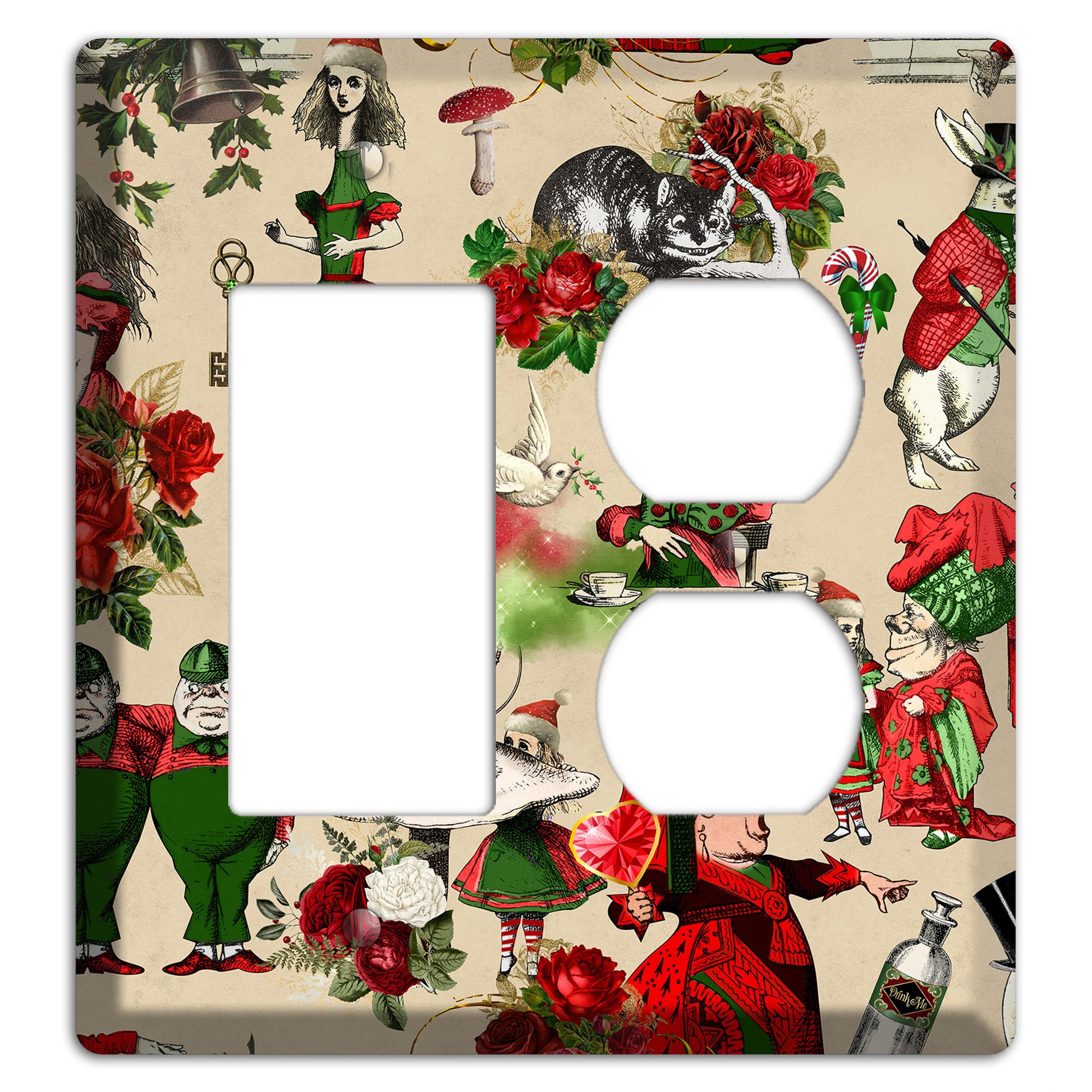 Holiday in Wonderland Characters Rocker / Duplex Wallplate