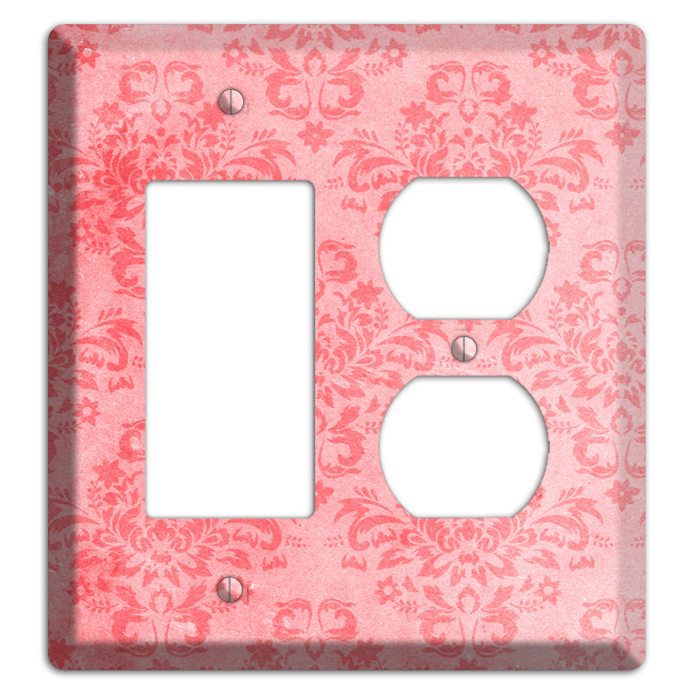 Rose Bud Soft Coral Rocker / Duplex Wallplate