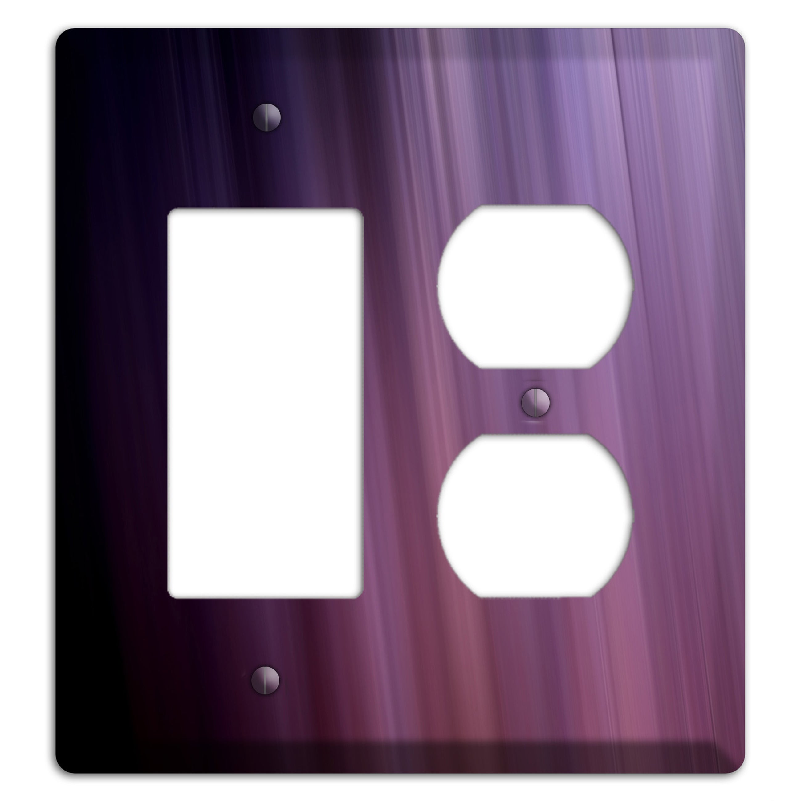 Eggplant Ray of Light Rocker / Duplex Wallplate