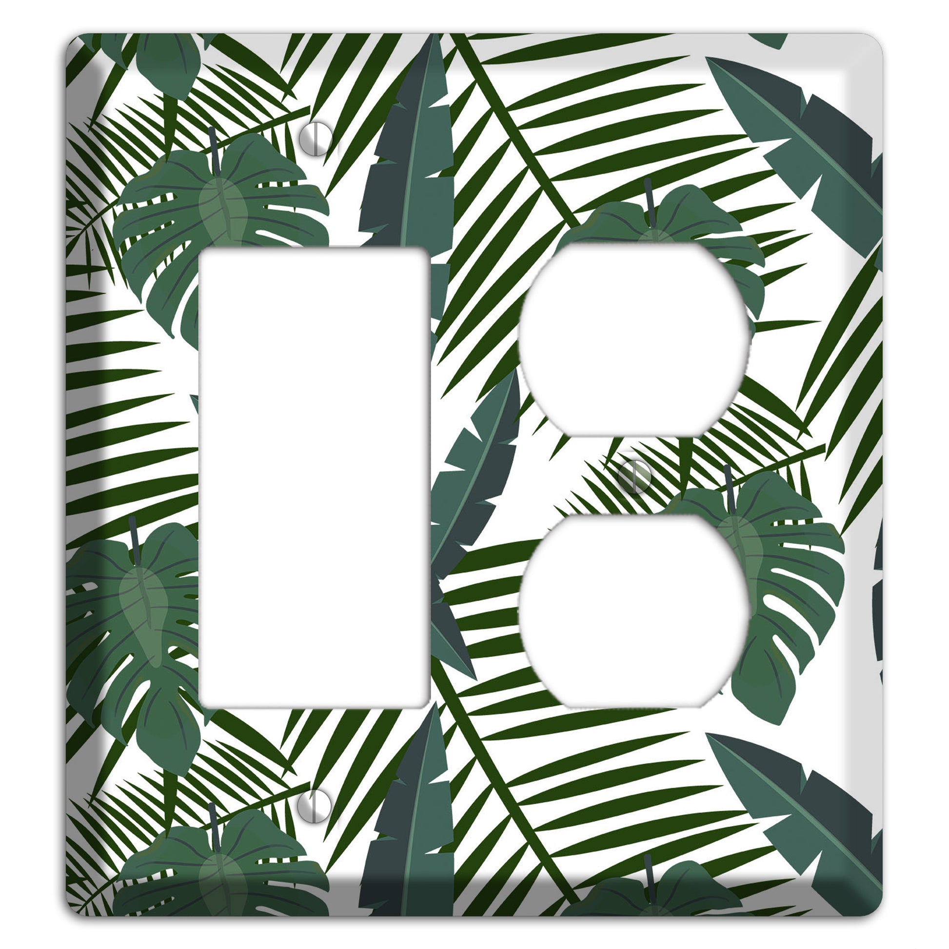 Leaves Style FF Rocker / Duplex Wallplate