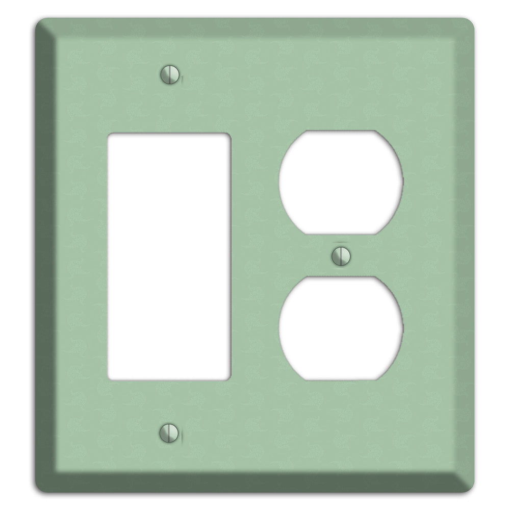 Sage Tiny Cartouche Rocker / Duplex Wallplate
