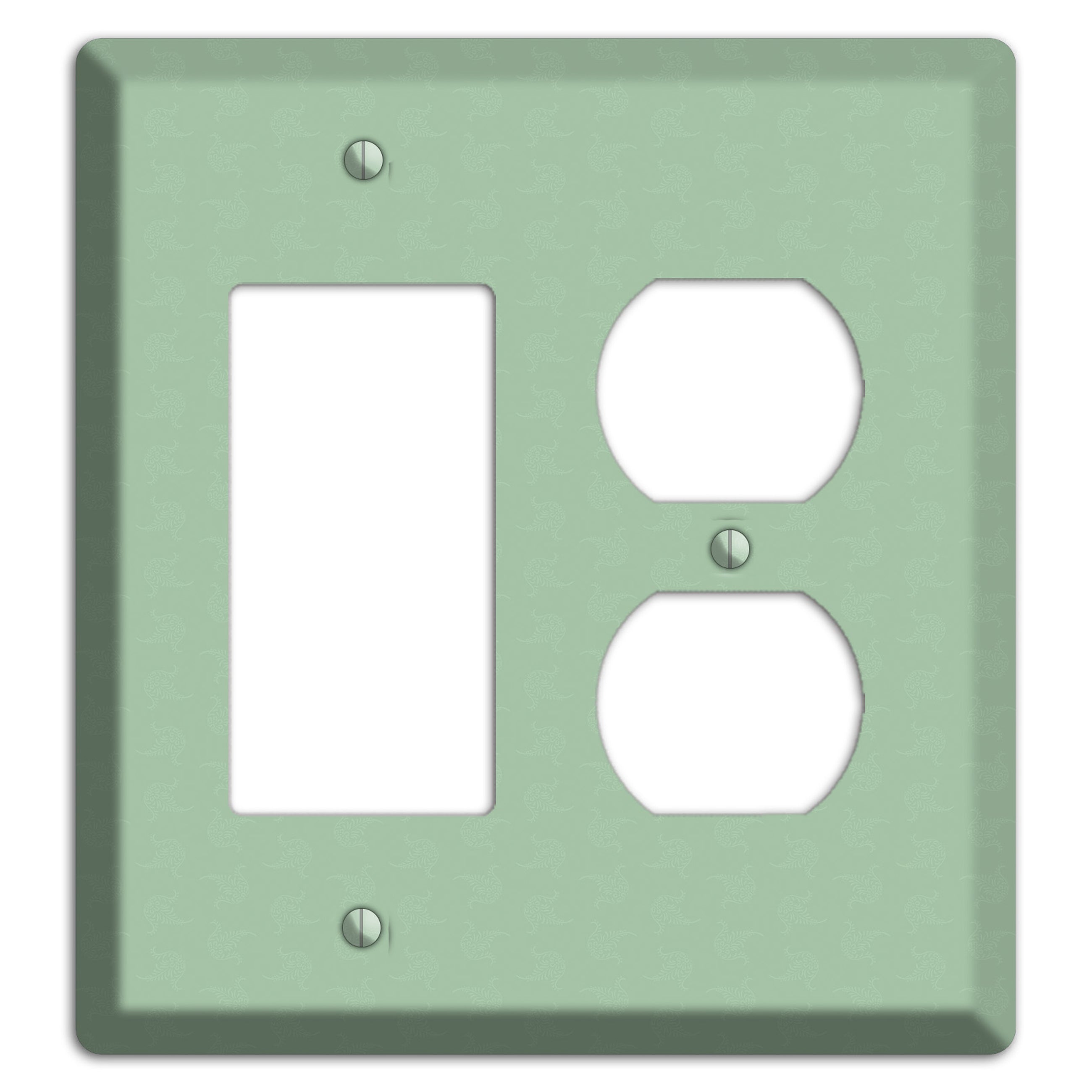 Sage Tiny Cartouche Rocker / Duplex Wallplate