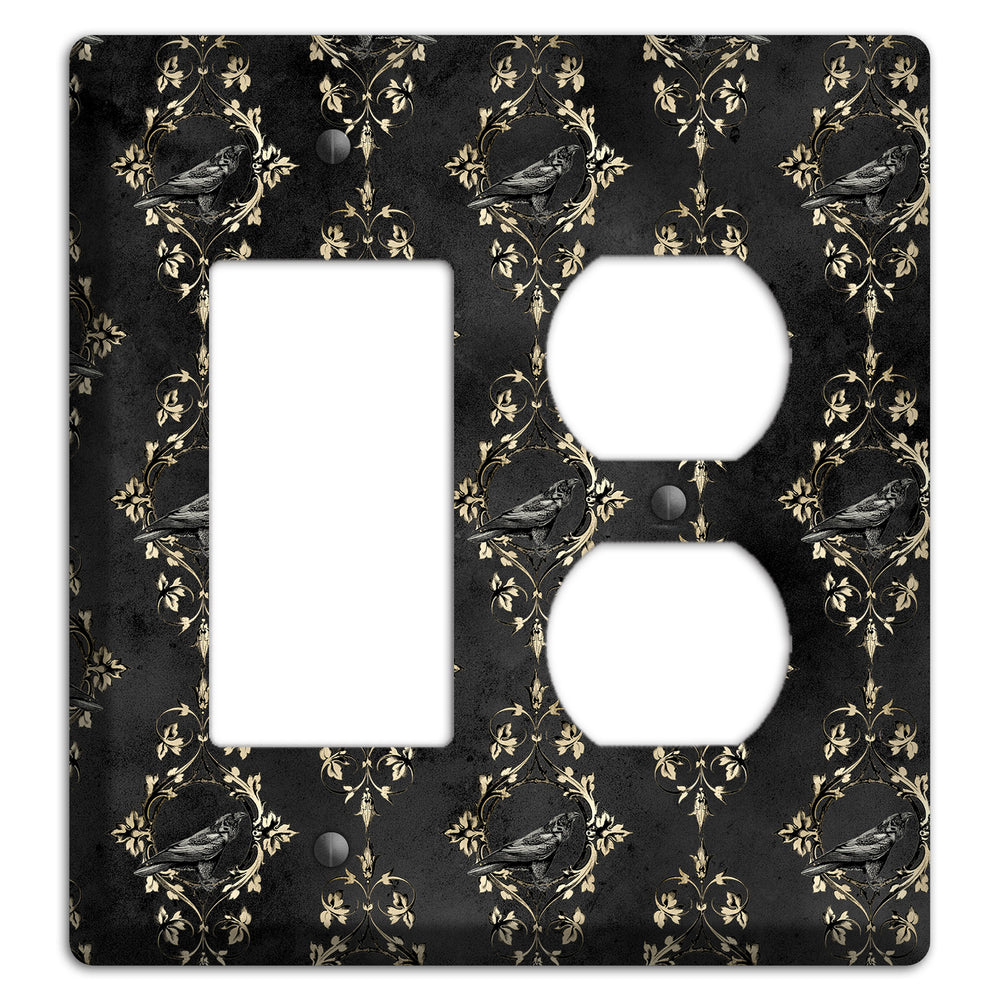 Edgar Allen Poe Raven Rocker / Duplex Wallplate