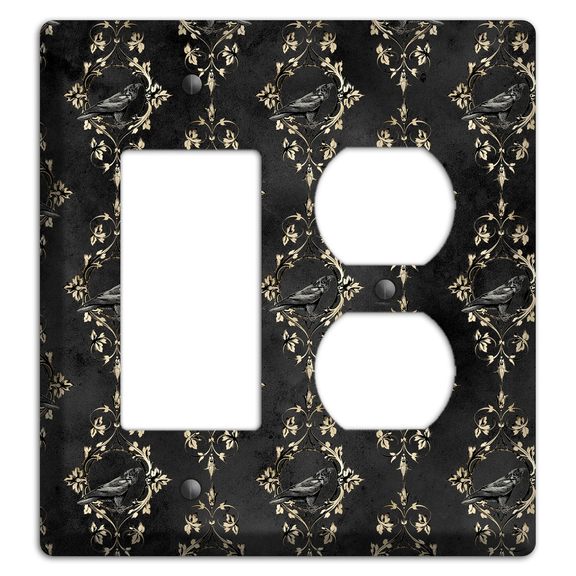 Edgar Allen Poe Raven Rocker / Duplex Wallplate