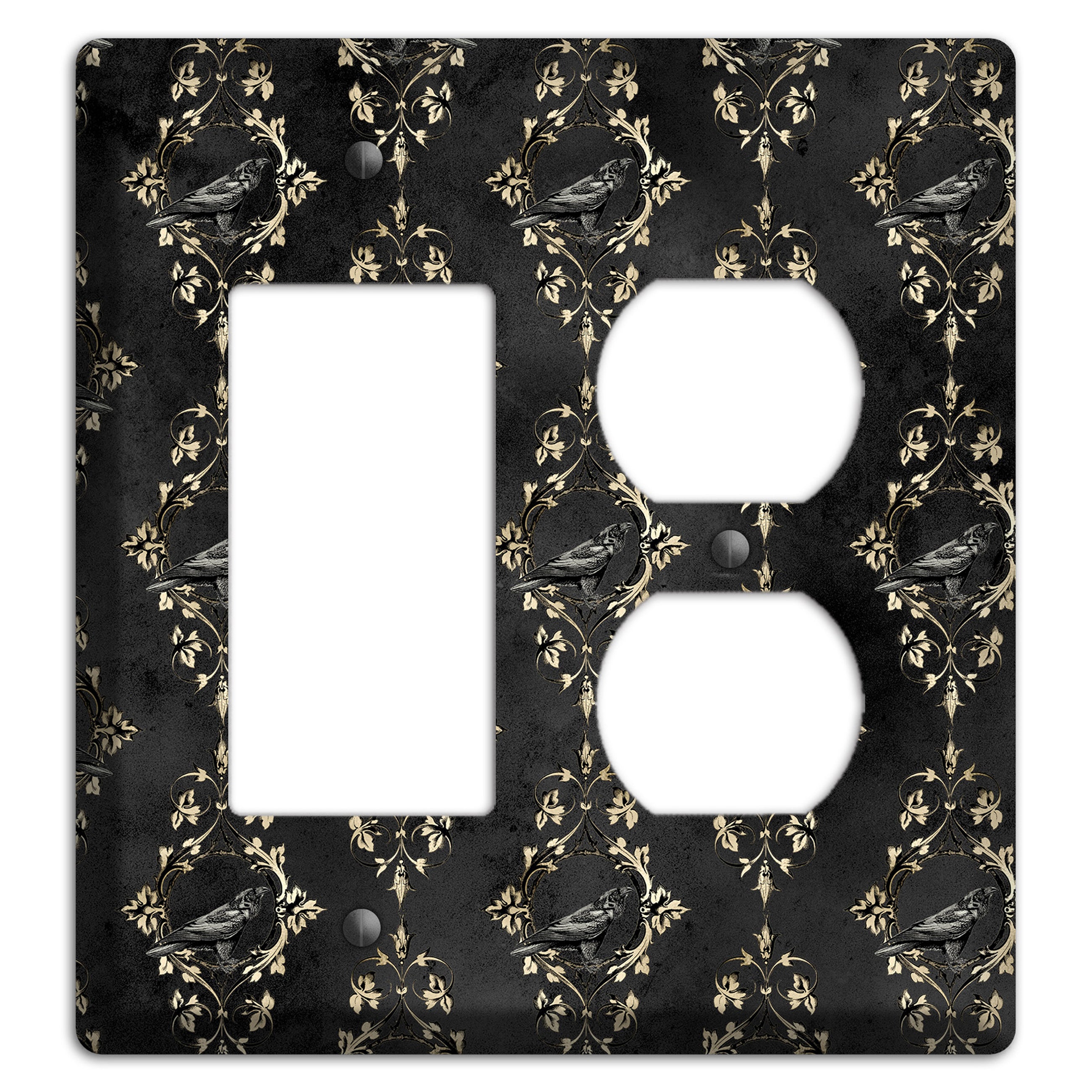 Edgar Allen Poe Raven Rocker / Duplex Wallplate