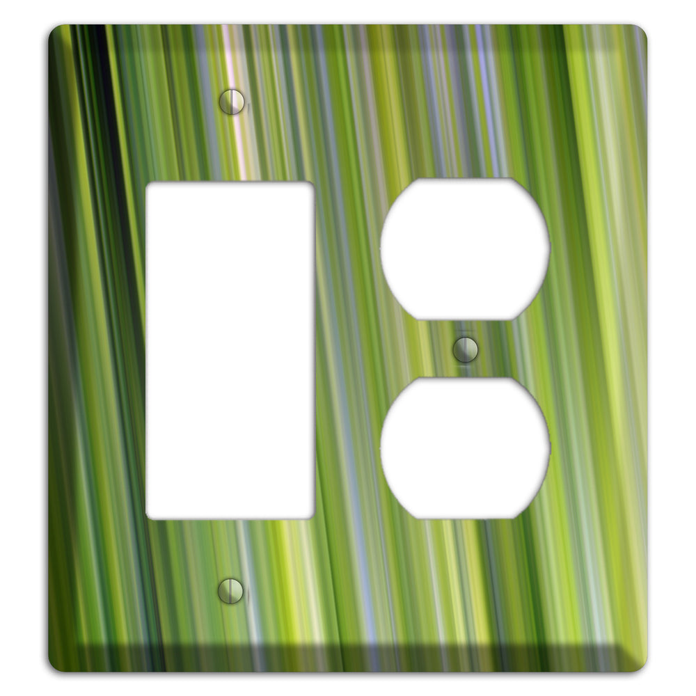 Green Ray of Light Rocker / Duplex Wallplate