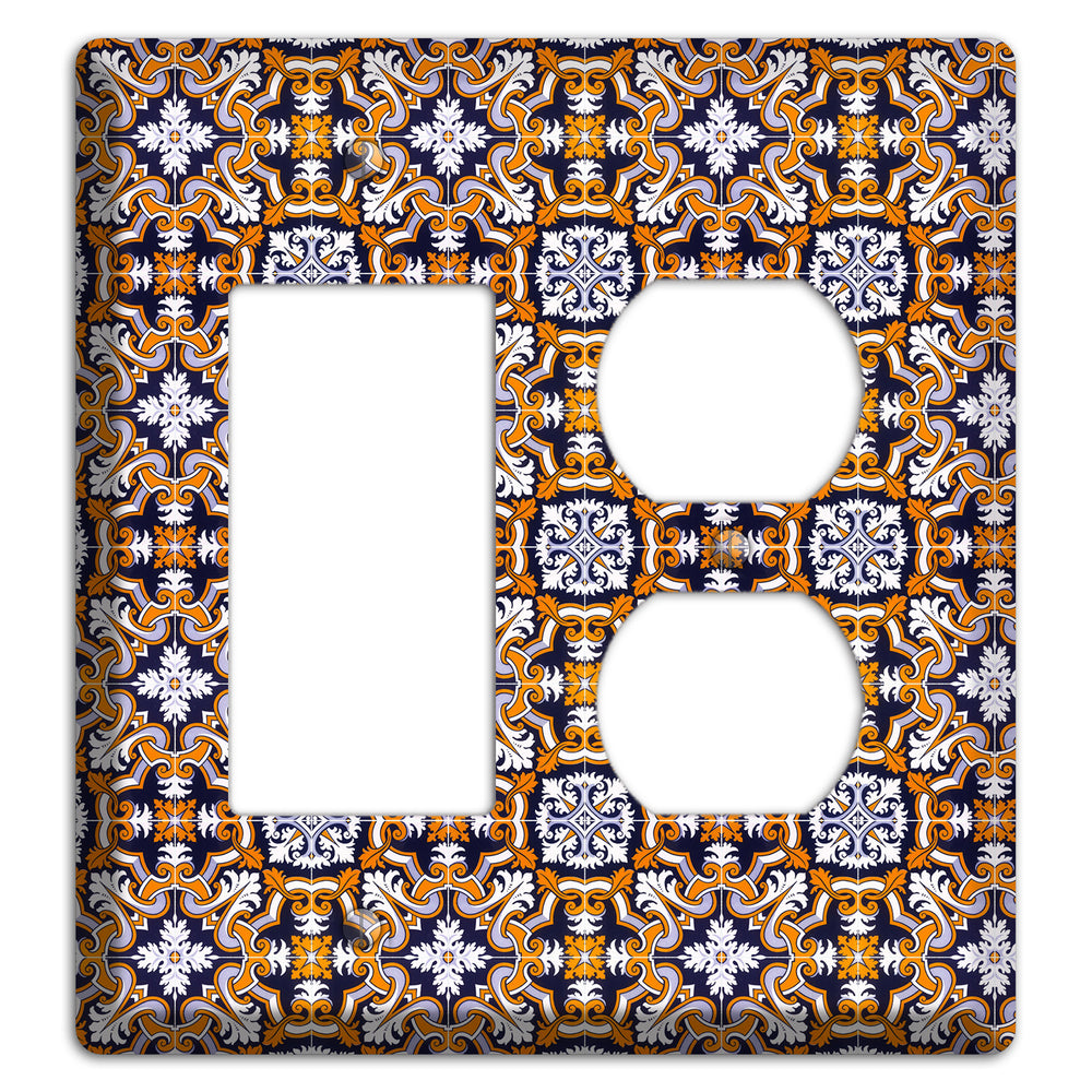Tavira Tiles 6 Rocker / Duplex Wallplate