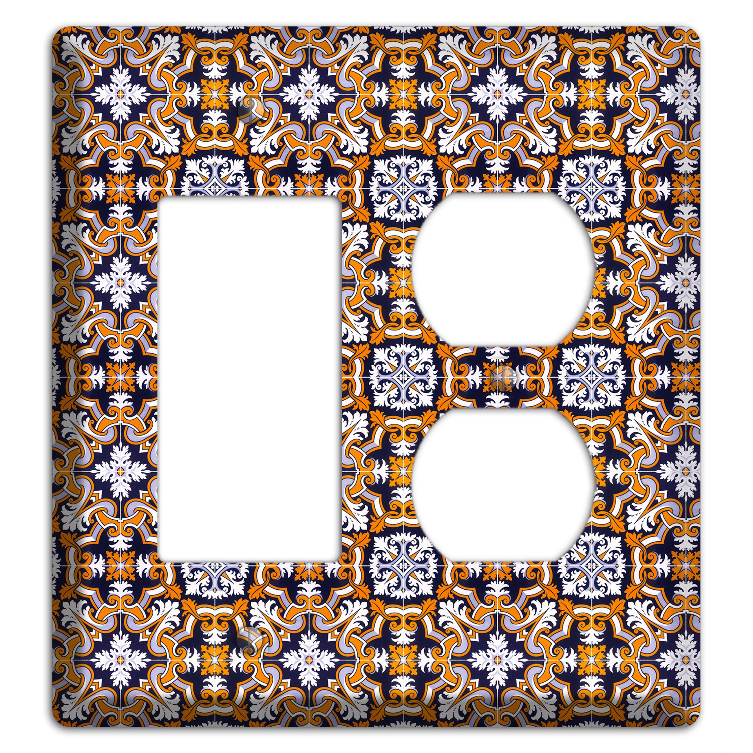 Tavira Tiles 6 Rocker / Duplex Wallplate