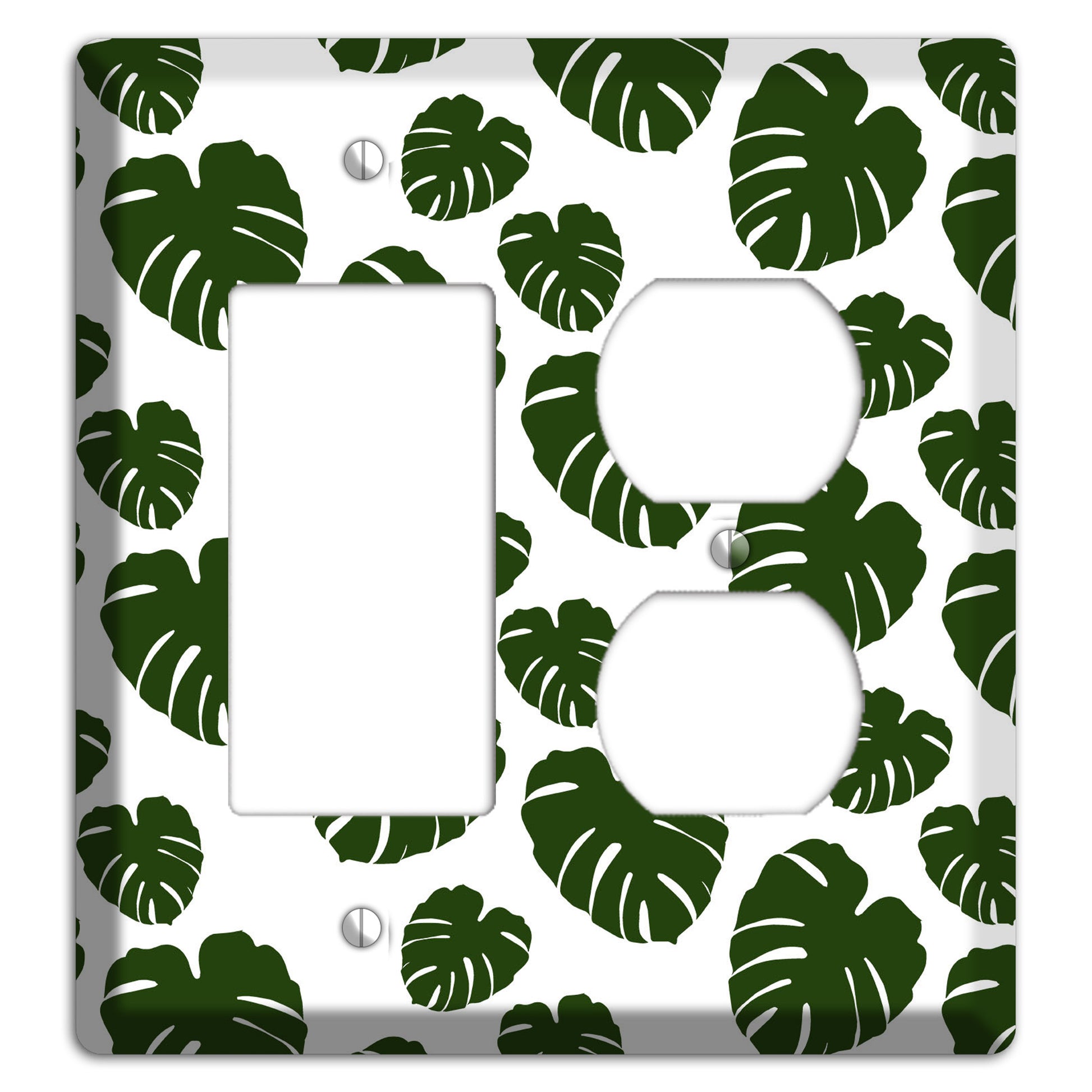 Leaves Style JJ Rocker / Duplex Wallplate