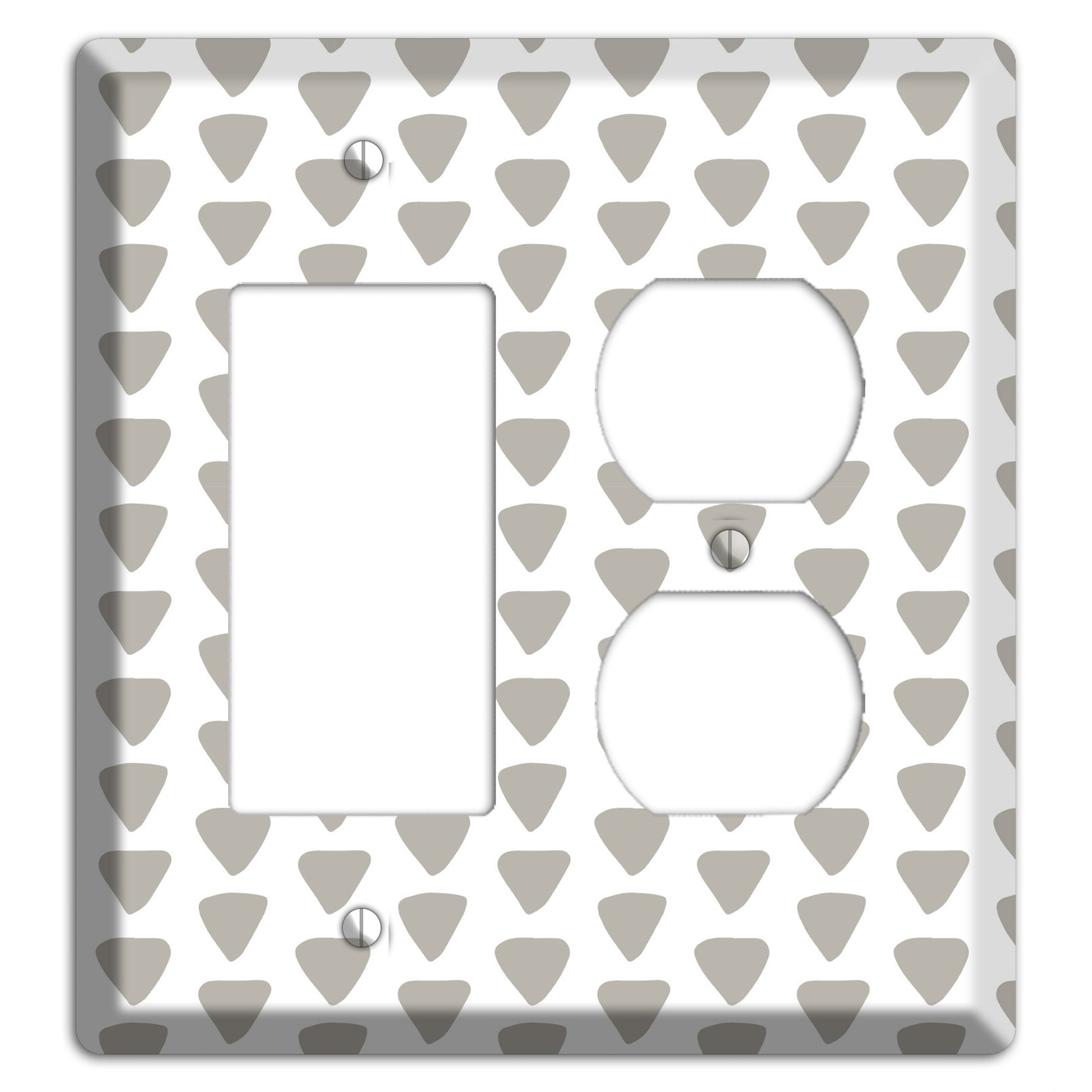 Simple Scandanavian Style R Rocker / Duplex Wallplate