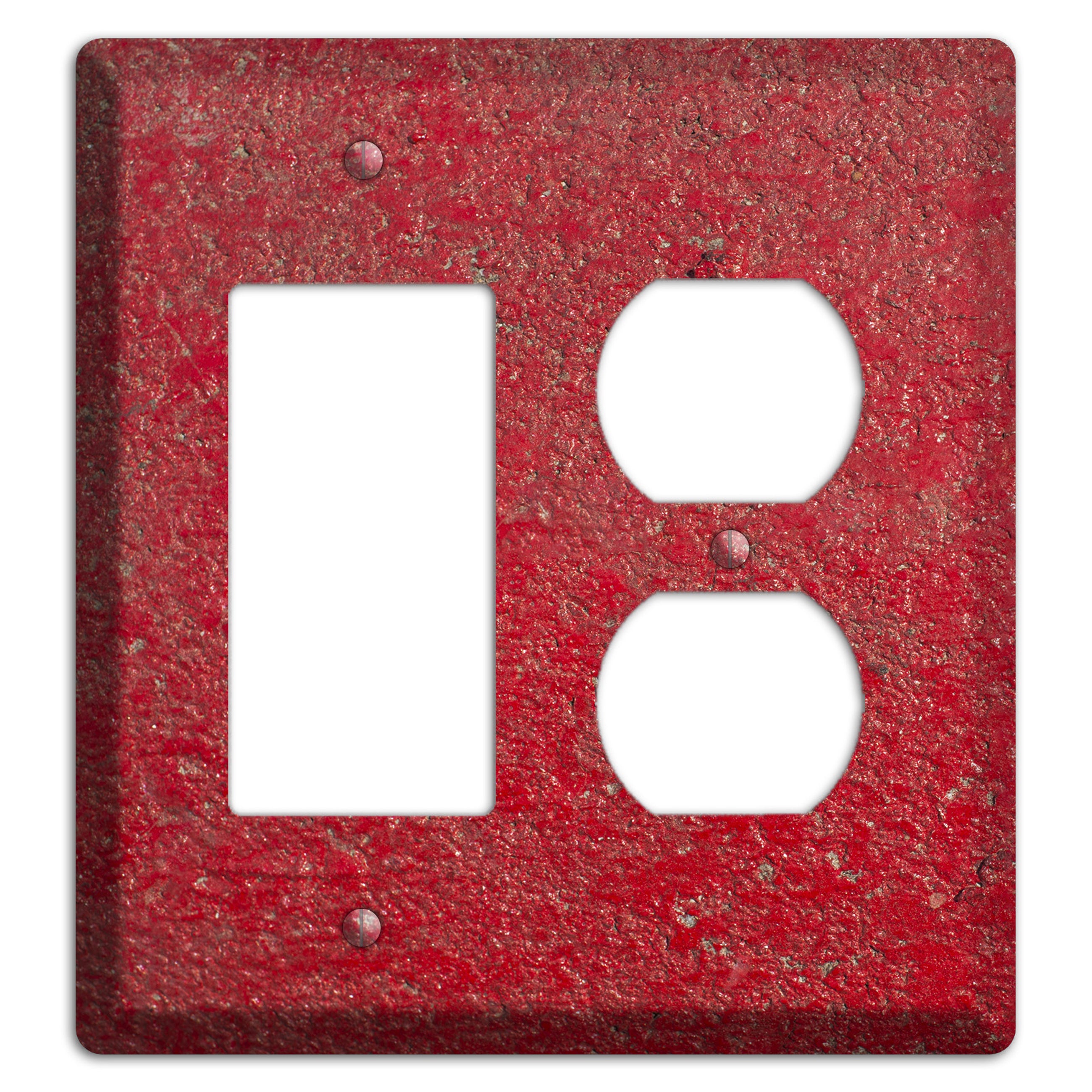 Red Concrete Rocker / Duplex Wallplate