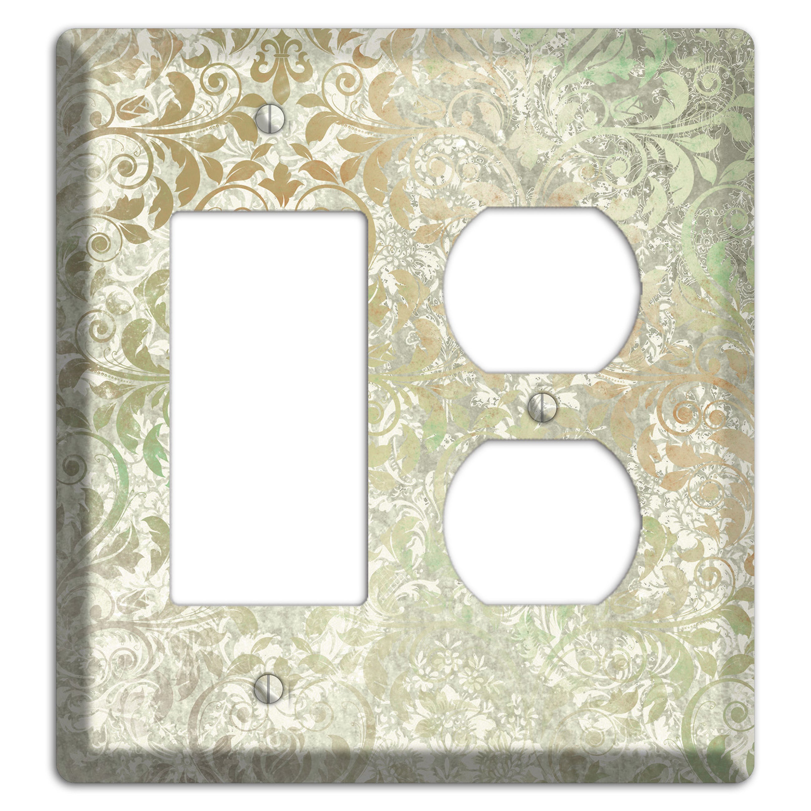 Tana Whimsical Damask Rocker / Duplex Wallplate