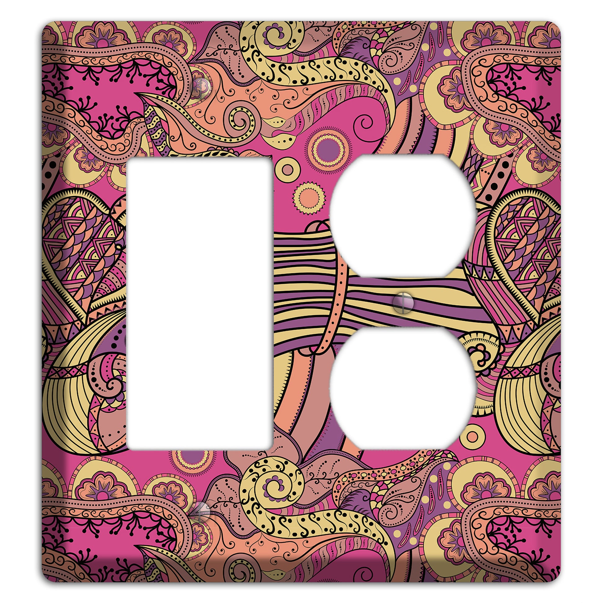 Retro Flourish 1 Rocker / Duplex Wallplate