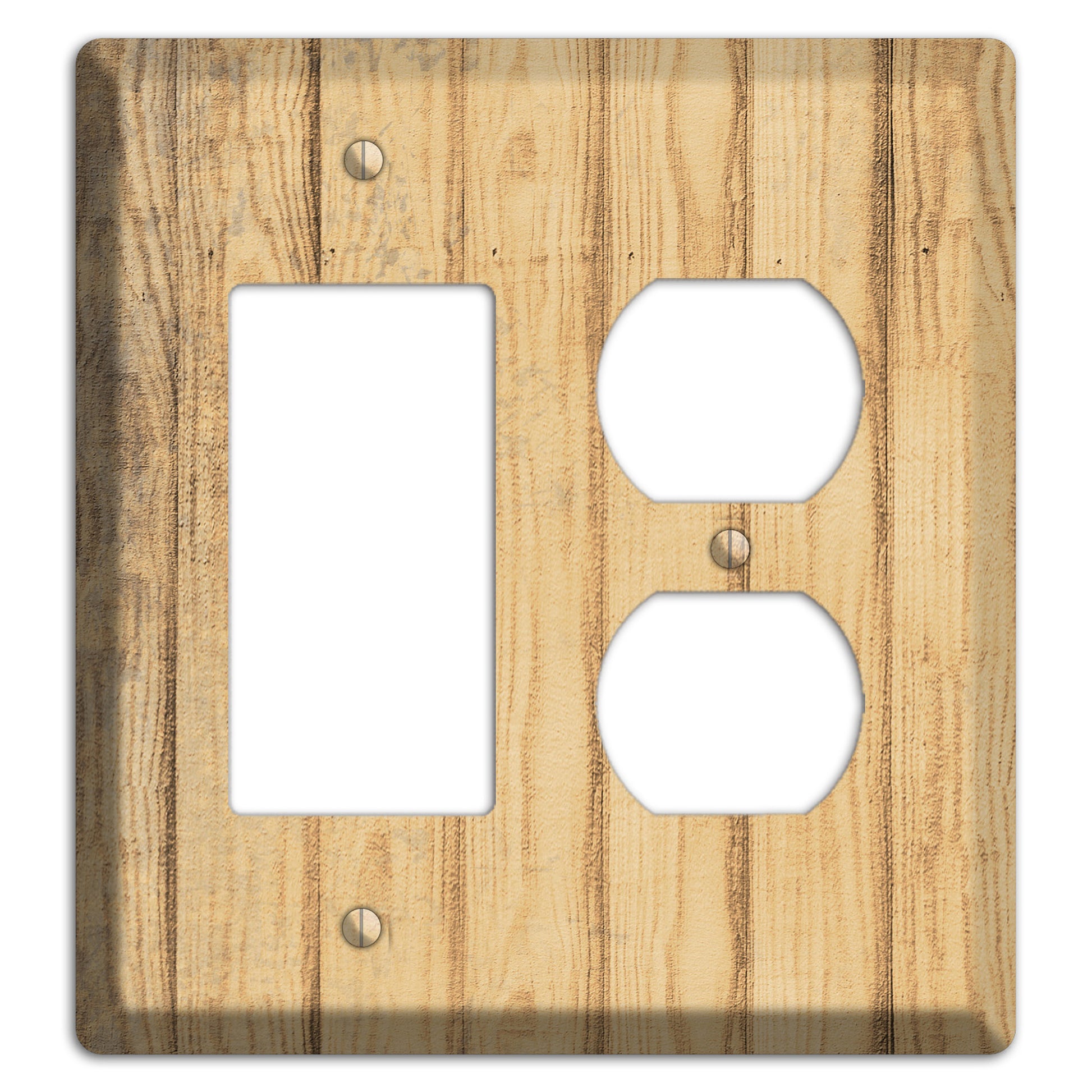 Twine Weathered Wood Rocker / Duplex Wallplate
