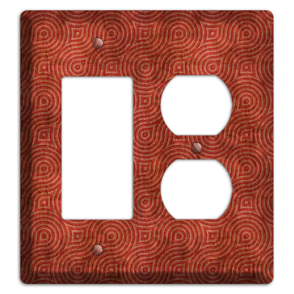 Red Swirl Rocker / Duplex Wallplate