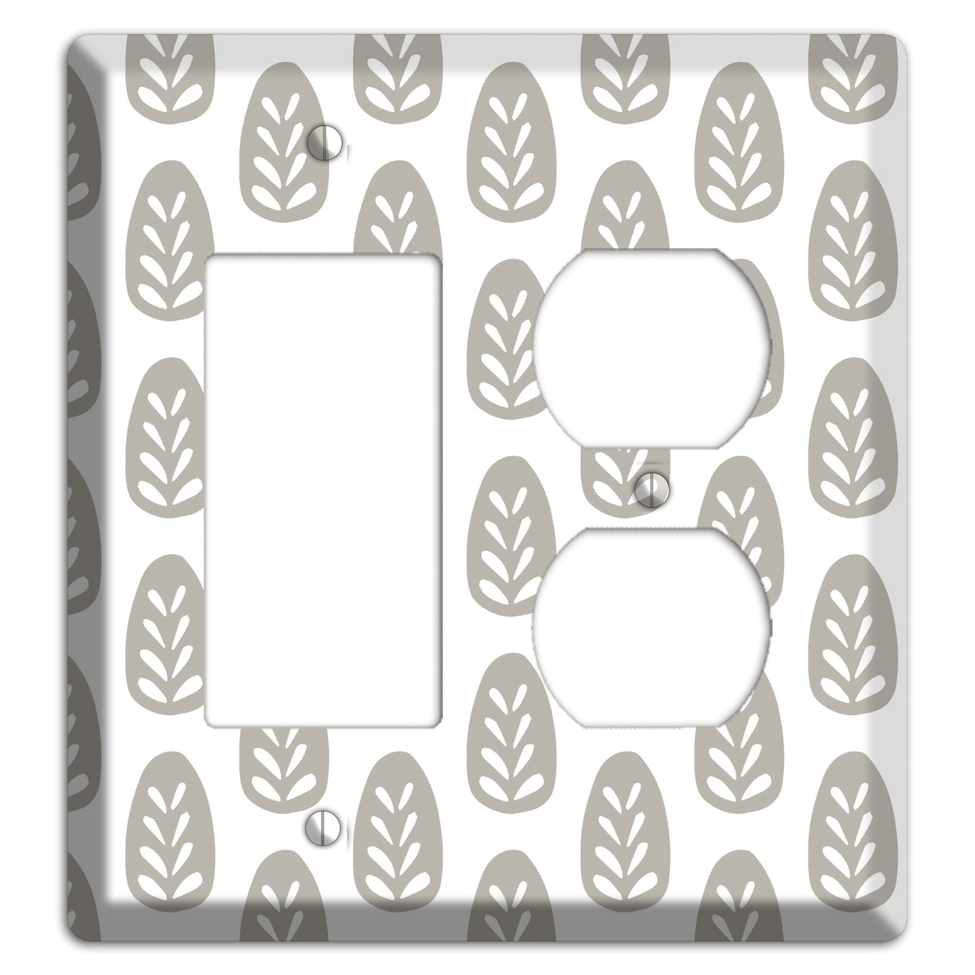 Simple Scandanavian Style U Rocker / Duplex Wallplate