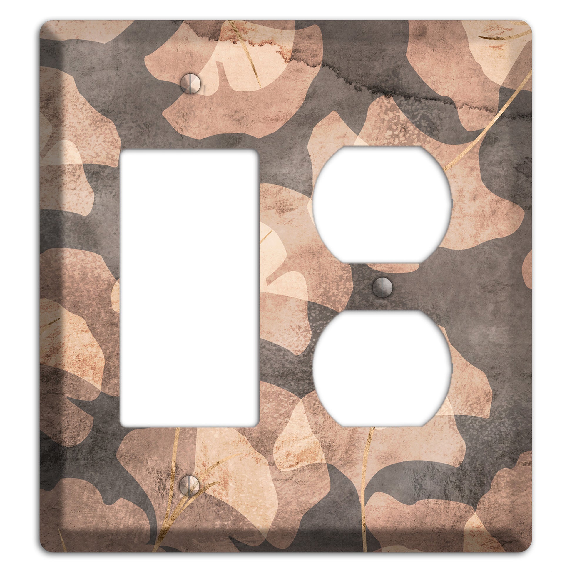 Watercolor Ginkgo Rocker / Duplex Wallplate