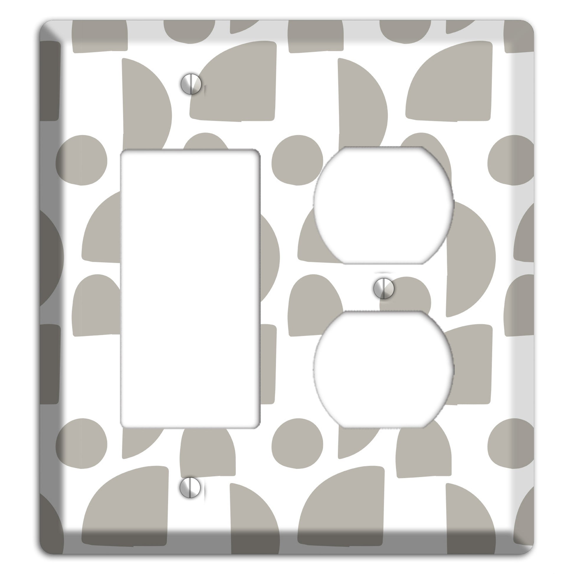 Simple Scandanavian Style L Rocker / Duplex Wallplate