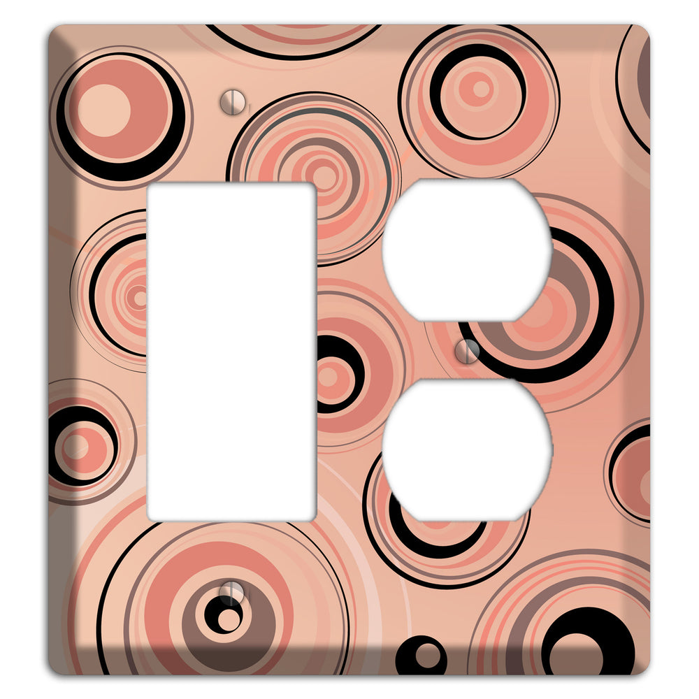 Salmon Circles Rocker / Duplex Wallplate