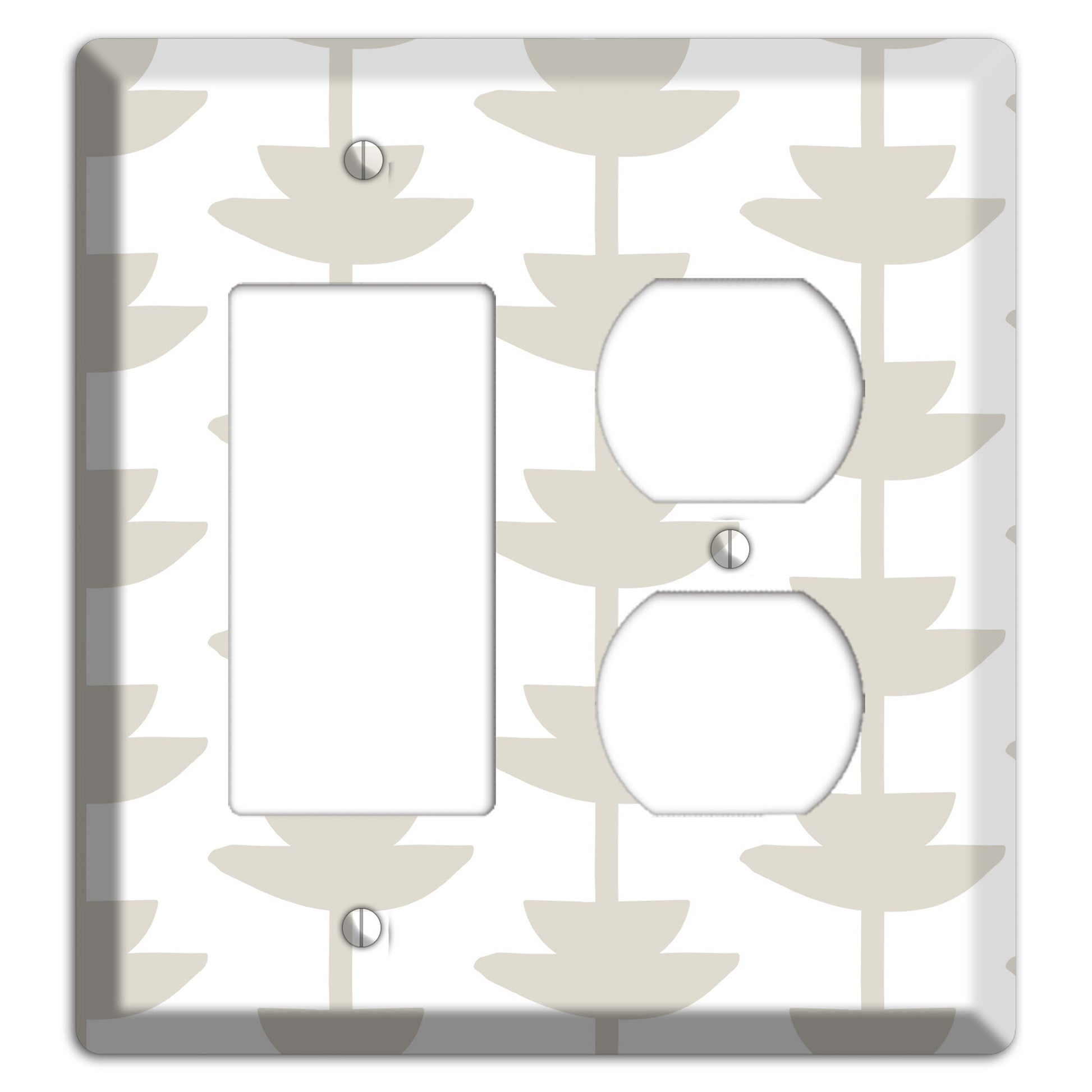 Simple Scandanavian Style P Rocker / Duplex Wallplate