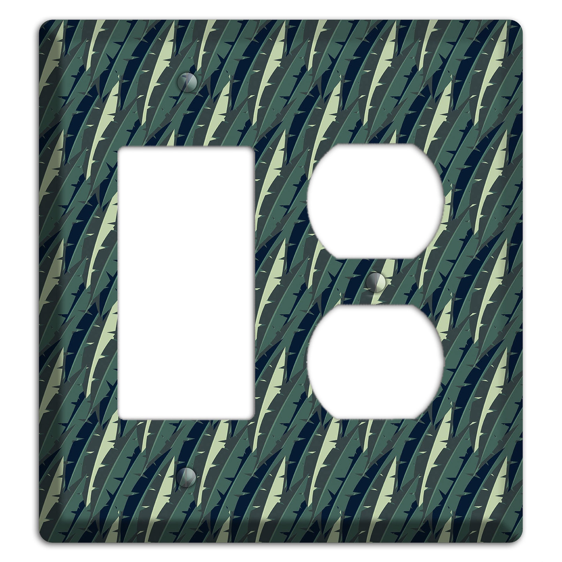 Leaves Style M Rocker / Duplex Wallplate