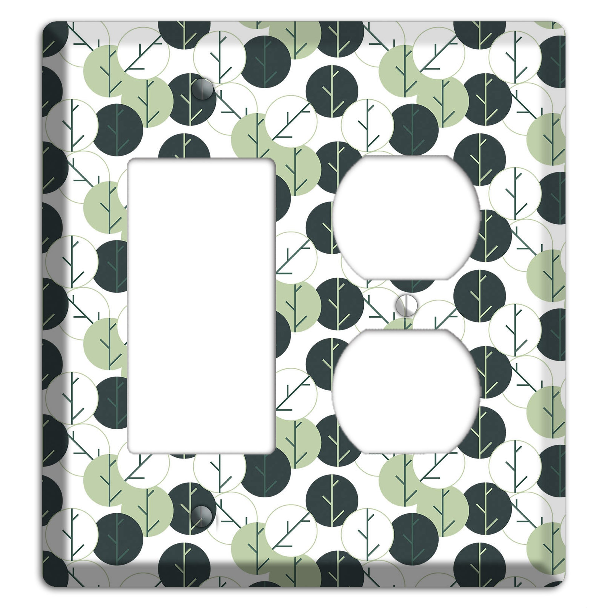 Leaves Style F Rocker / Duplex Wallplate