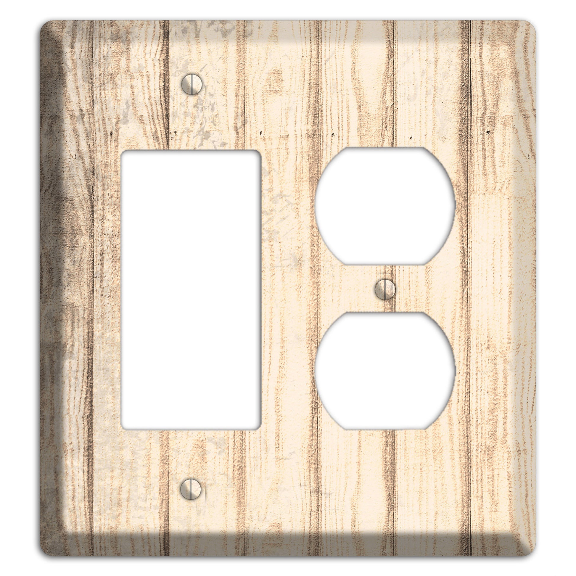 Sidecar Weathered Wood Rocker / Duplex Wallplate