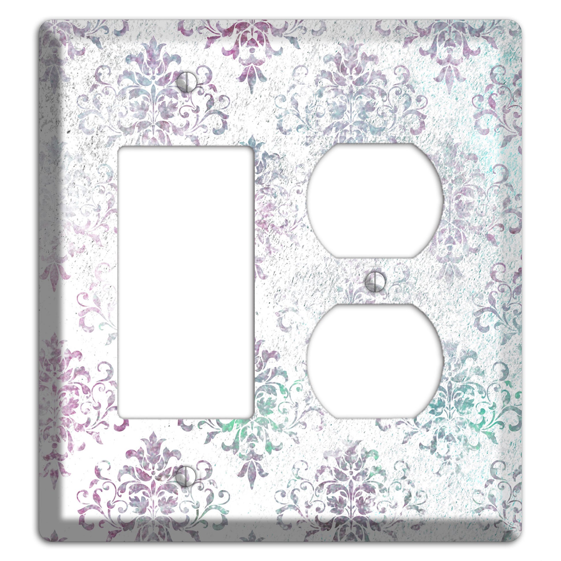 Tiara Whimsical Damask Rocker / Duplex Wallplate