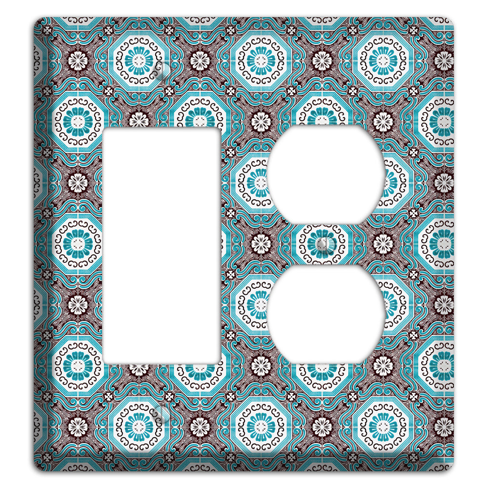 Tavira Tiles 2 Rocker / Duplex Wallplate