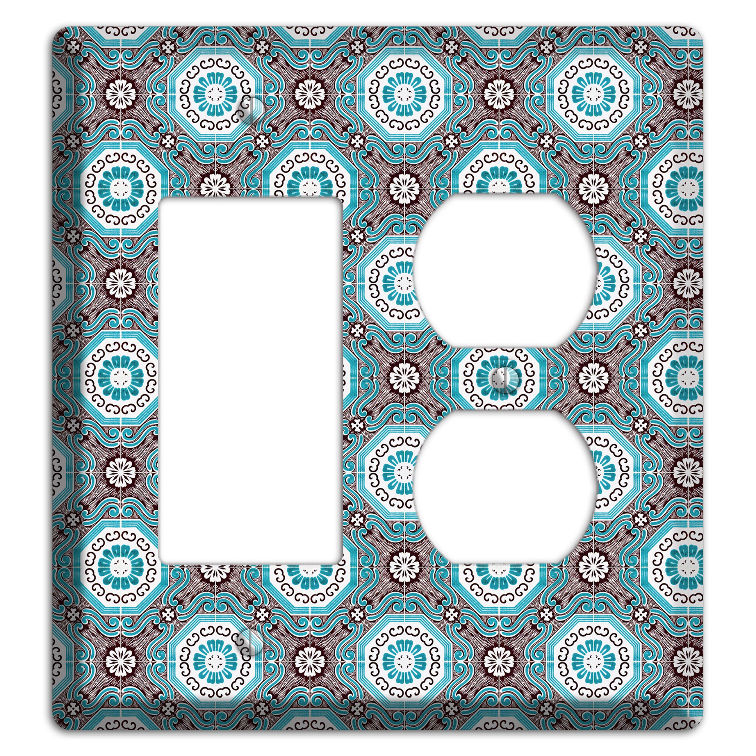 Tavira Tiles 2 Rocker / Duplex Wallplate