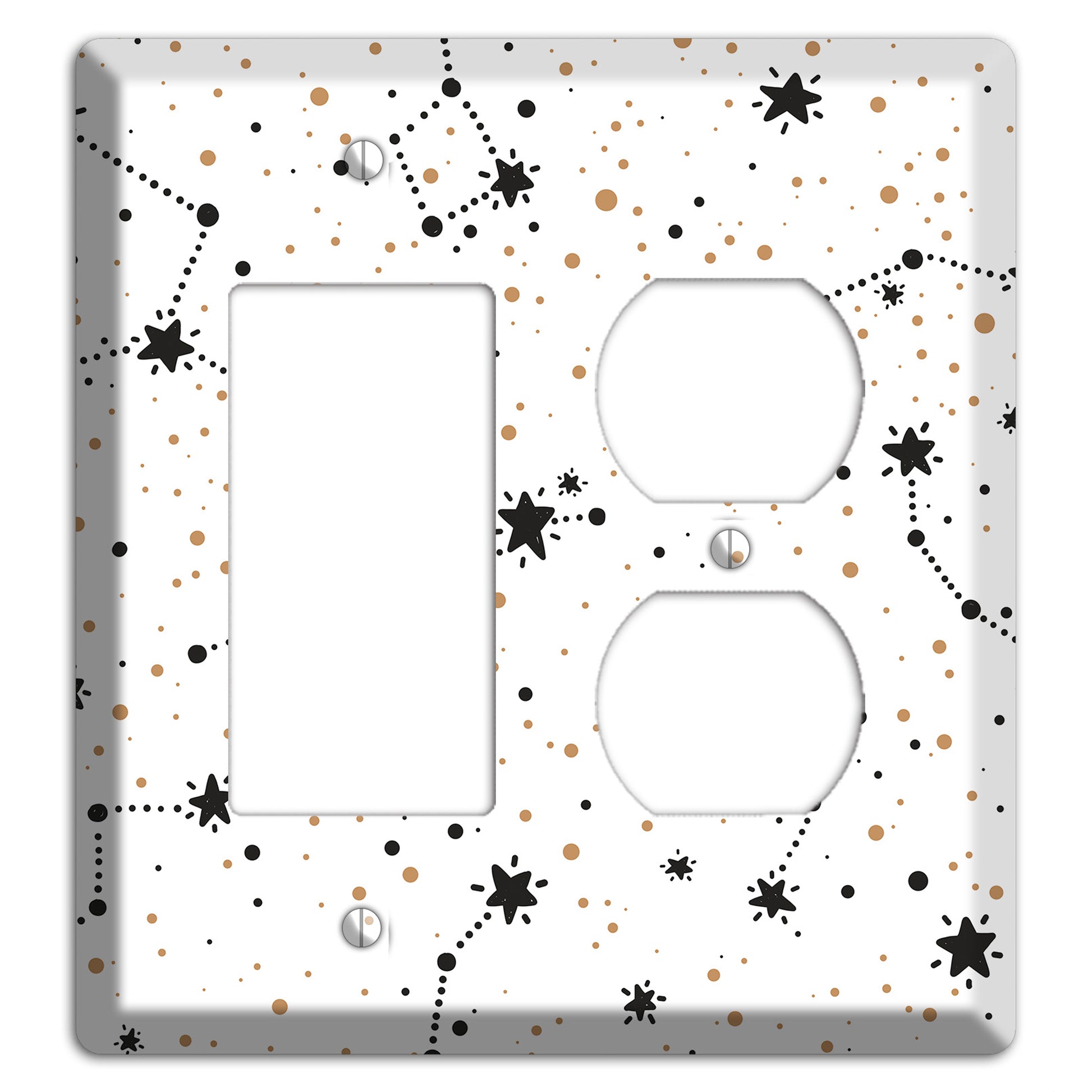 Constellations White Rocker / Duplex Wallplate