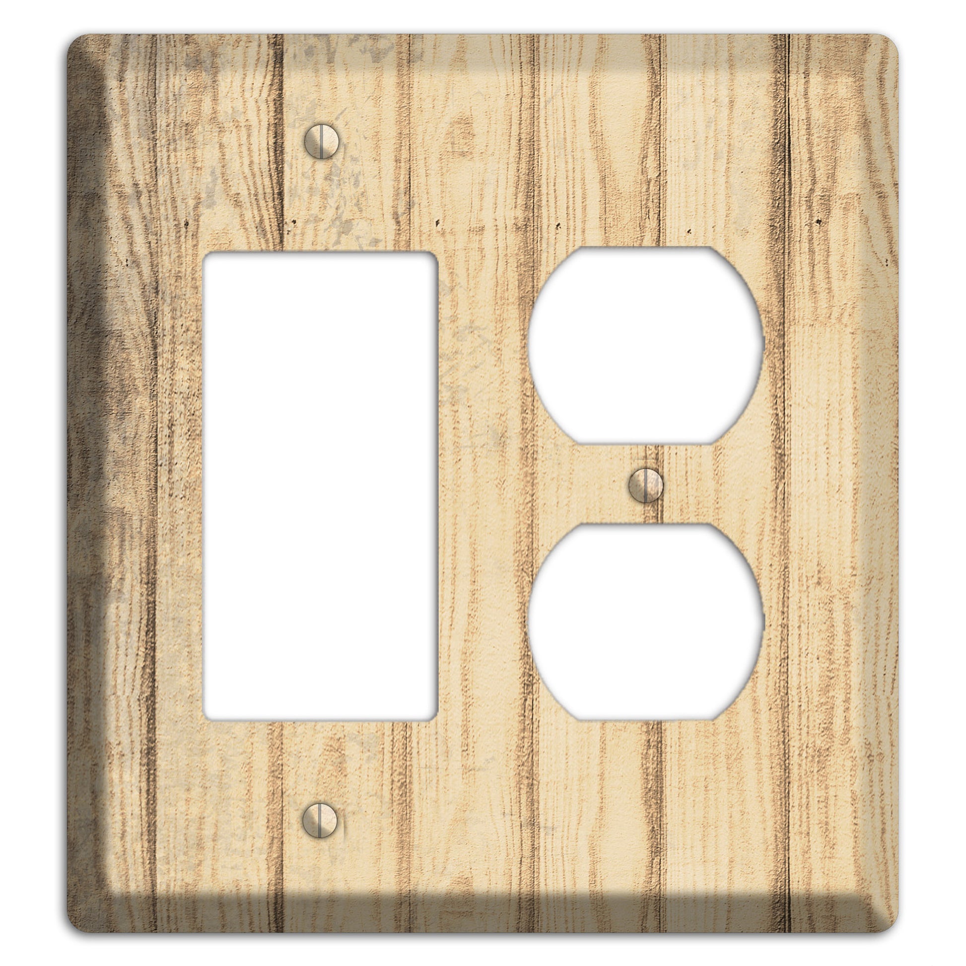 Hampton Weathered Wood Rocker / Duplex Wallplate