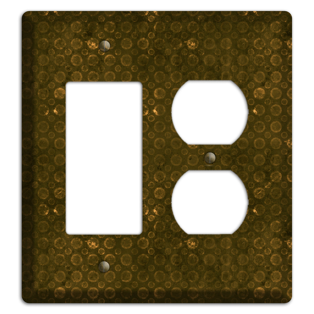 Olive Circles Rocker / Duplex Wallplate