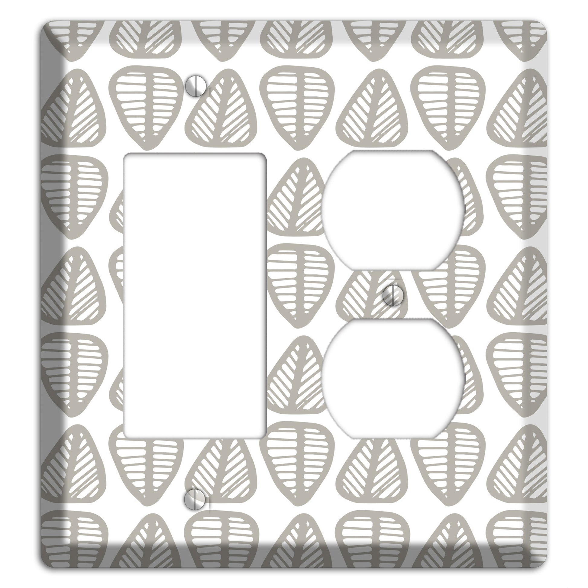 Simple Scandanavian Style B Rocker / Duplex Wallplate