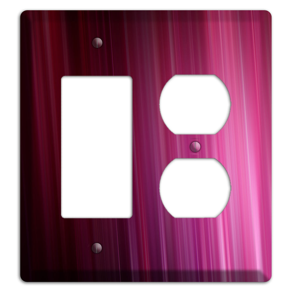 Fuschia Ray of Light Rocker / Duplex Wallplate