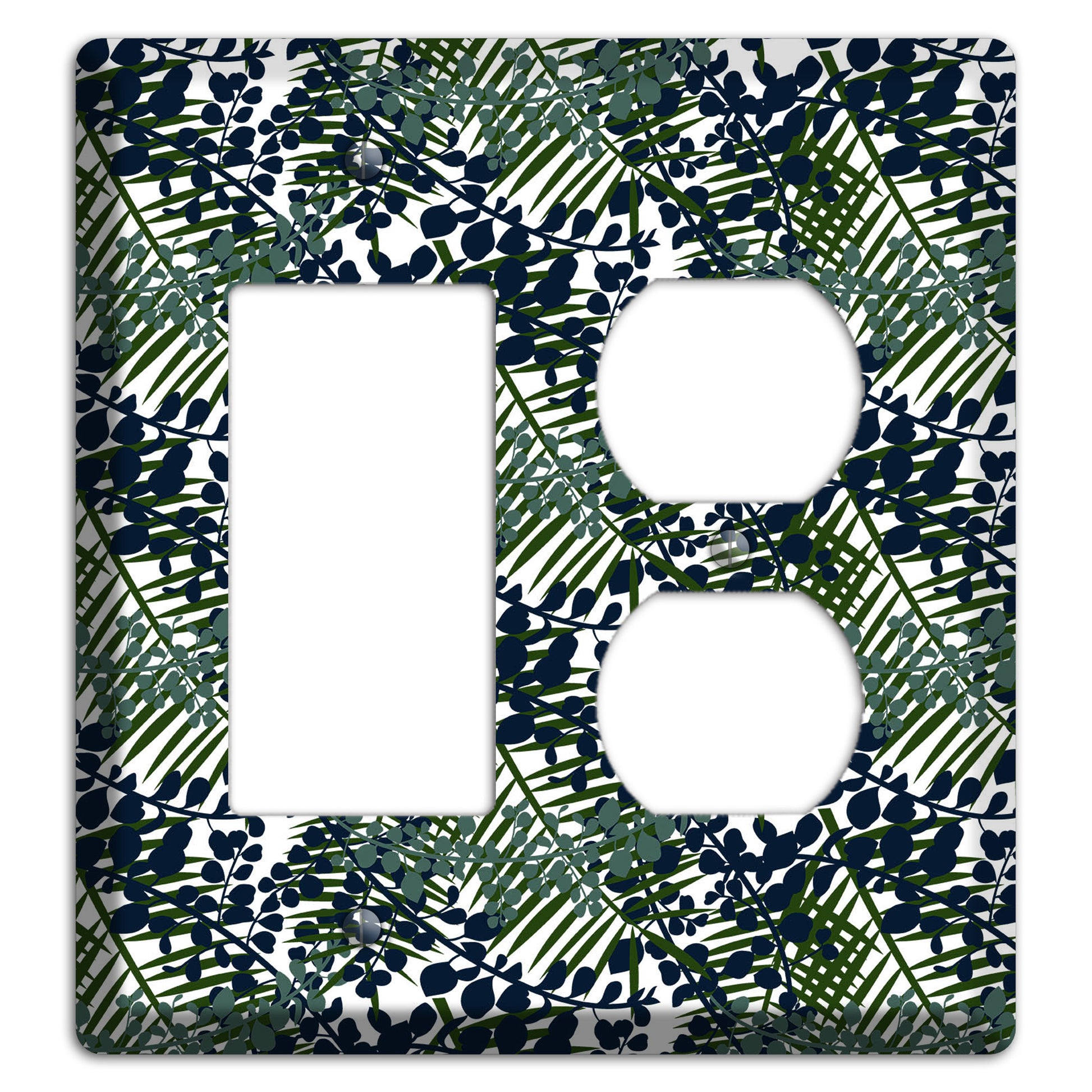 Leaves Style R Rocker / Duplex Wallplate