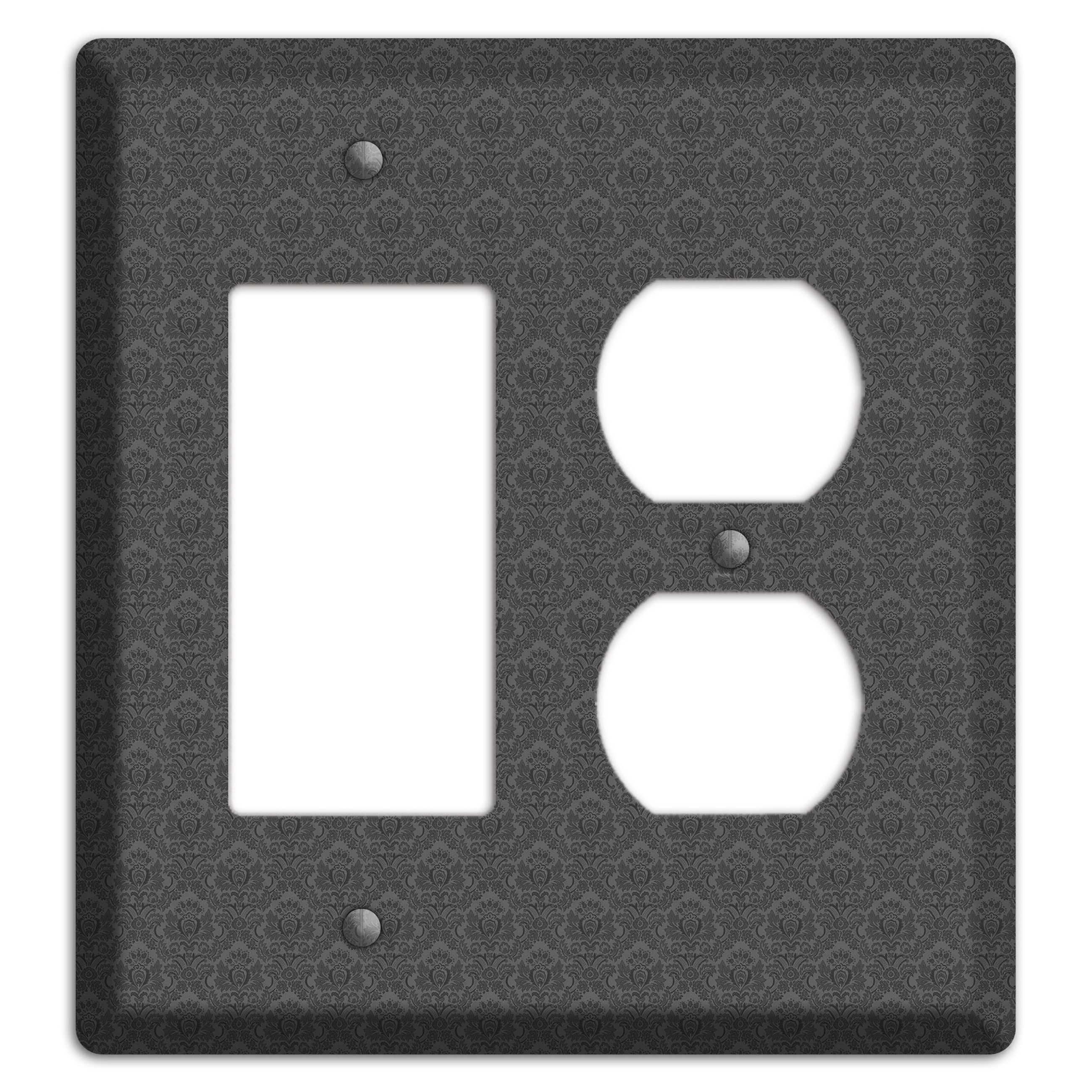 Dark Grey Cartouche Rocker / Duplex Wallplate
