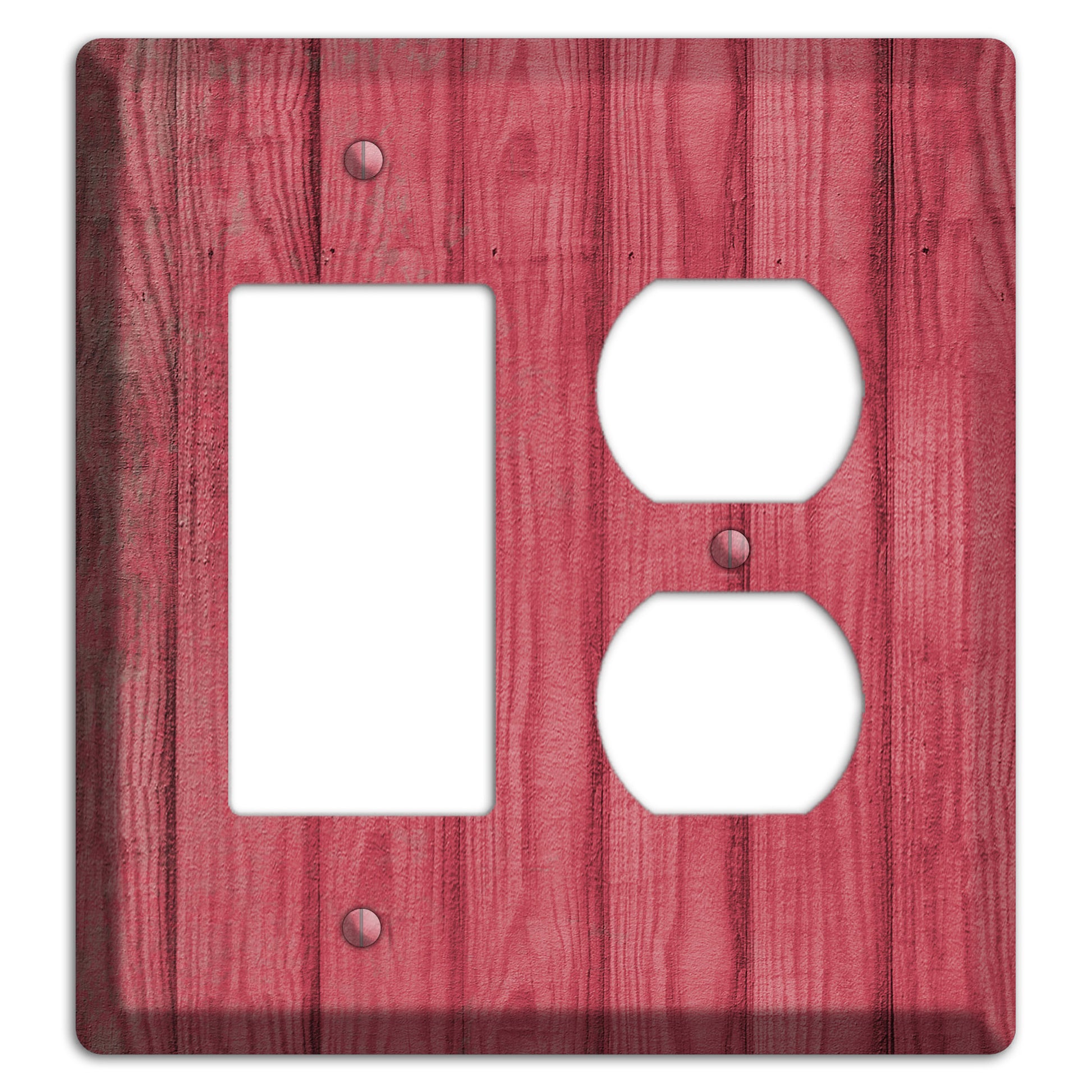 Fuzzy Wuzzy Weathered Wood Rocker / Duplex Wallplate