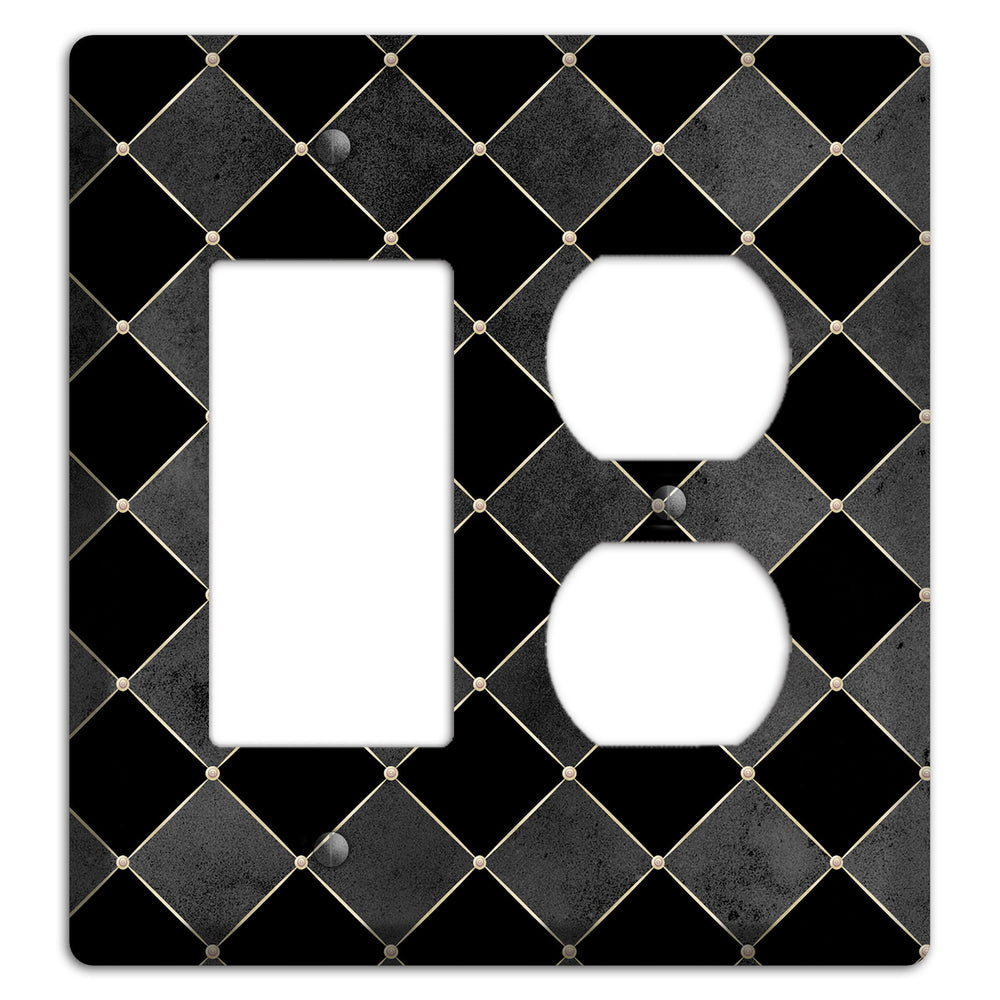 Edgar Allen Poe Diamond Rocker / Duplex Wallplate