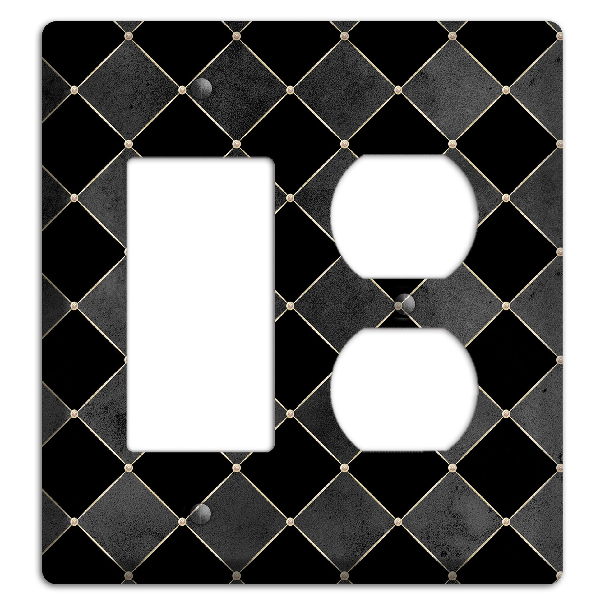 Edgar Allen Poe Diamond Rocker / Duplex Wallplate