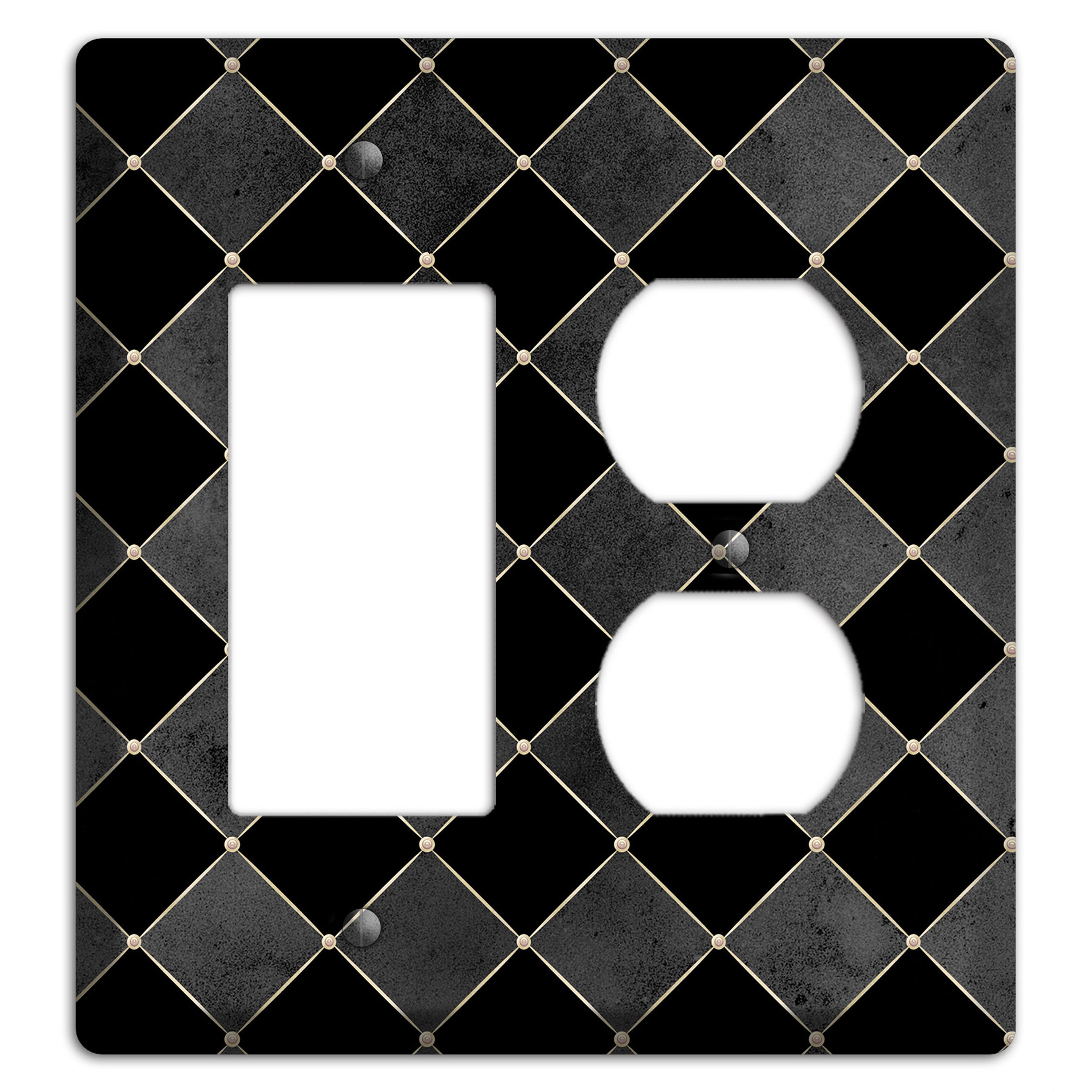 Edgar Allen Poe Diamond Rocker / Duplex Wallplate
