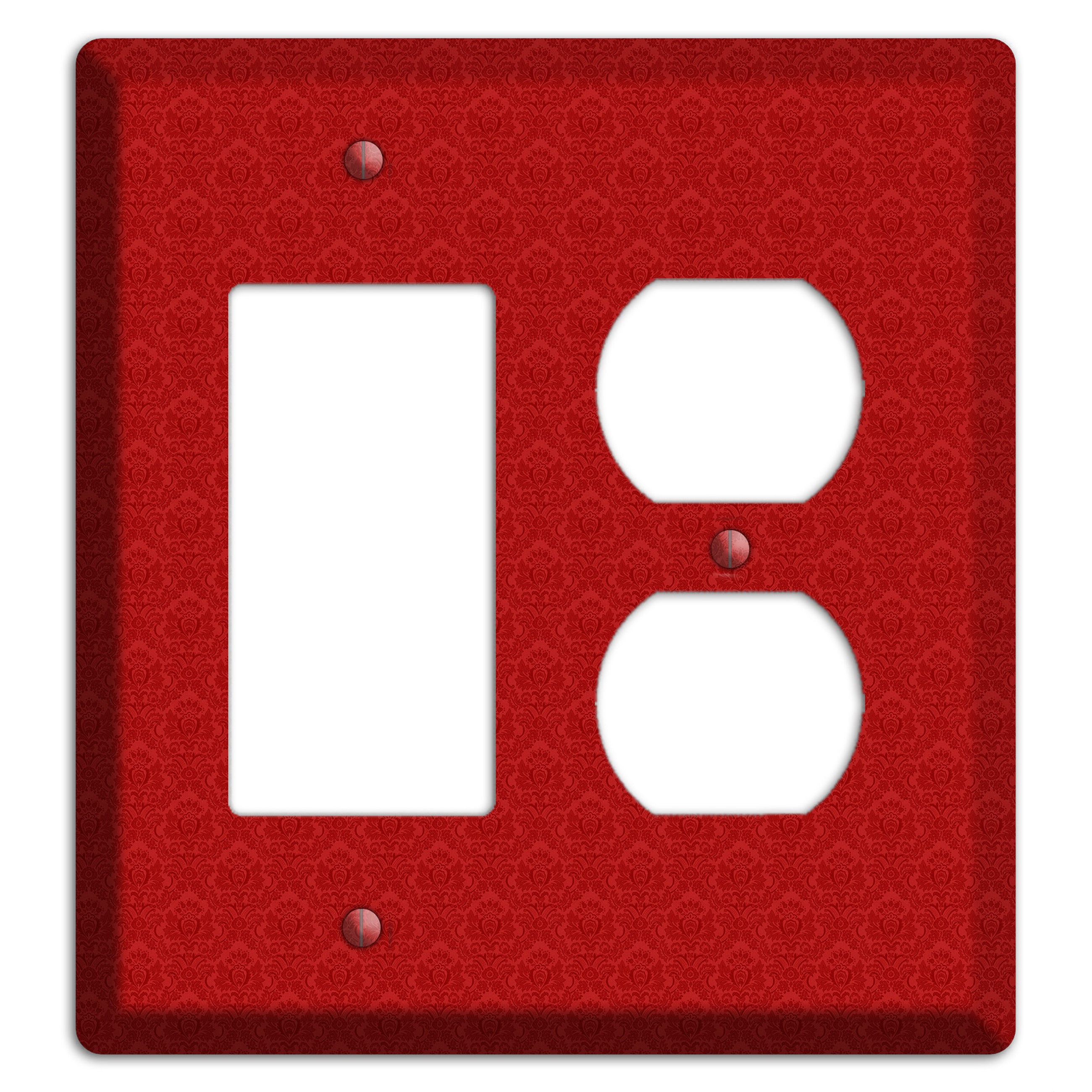 Red Cartouche Rocker / Duplex Wallplate