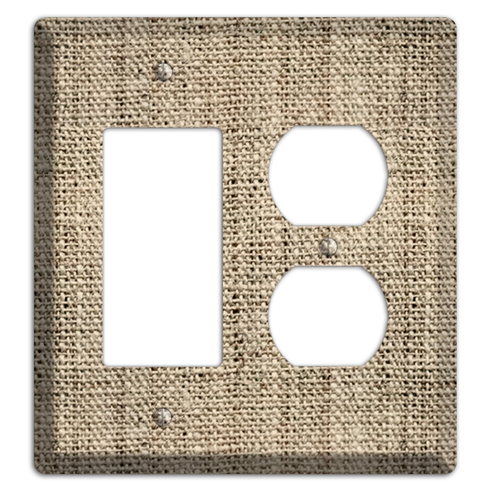 Hillary Burlap Rocker / Duplex Wallplate